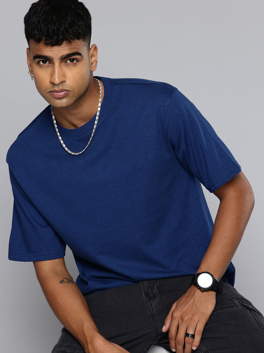 Oversized Airforce Blue T-Shirt