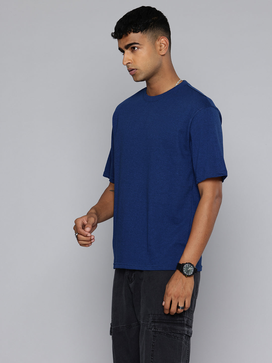 Oversized Airforce Blue T-Shirt