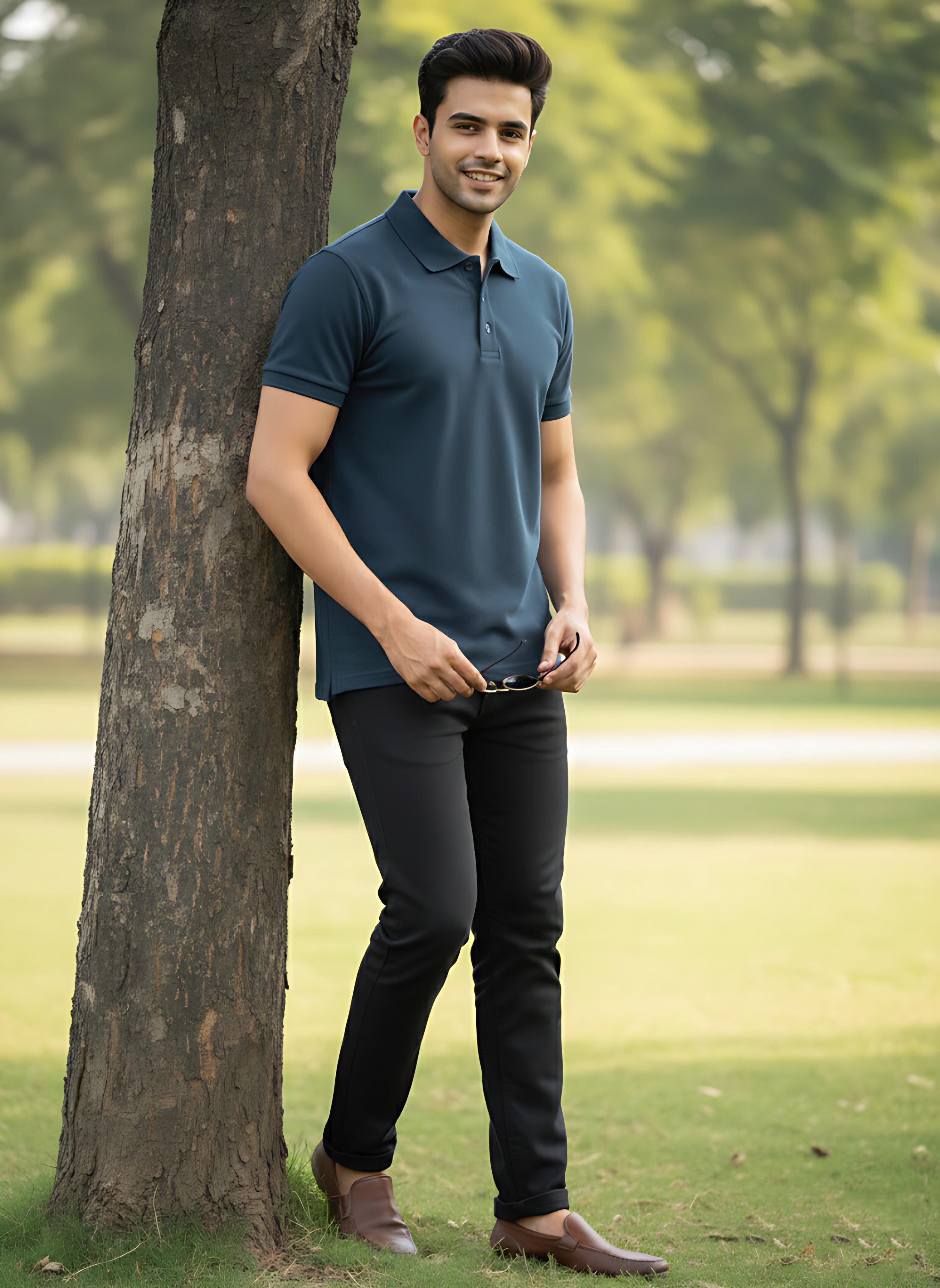 Airforce Blue Polo T-Shirt
