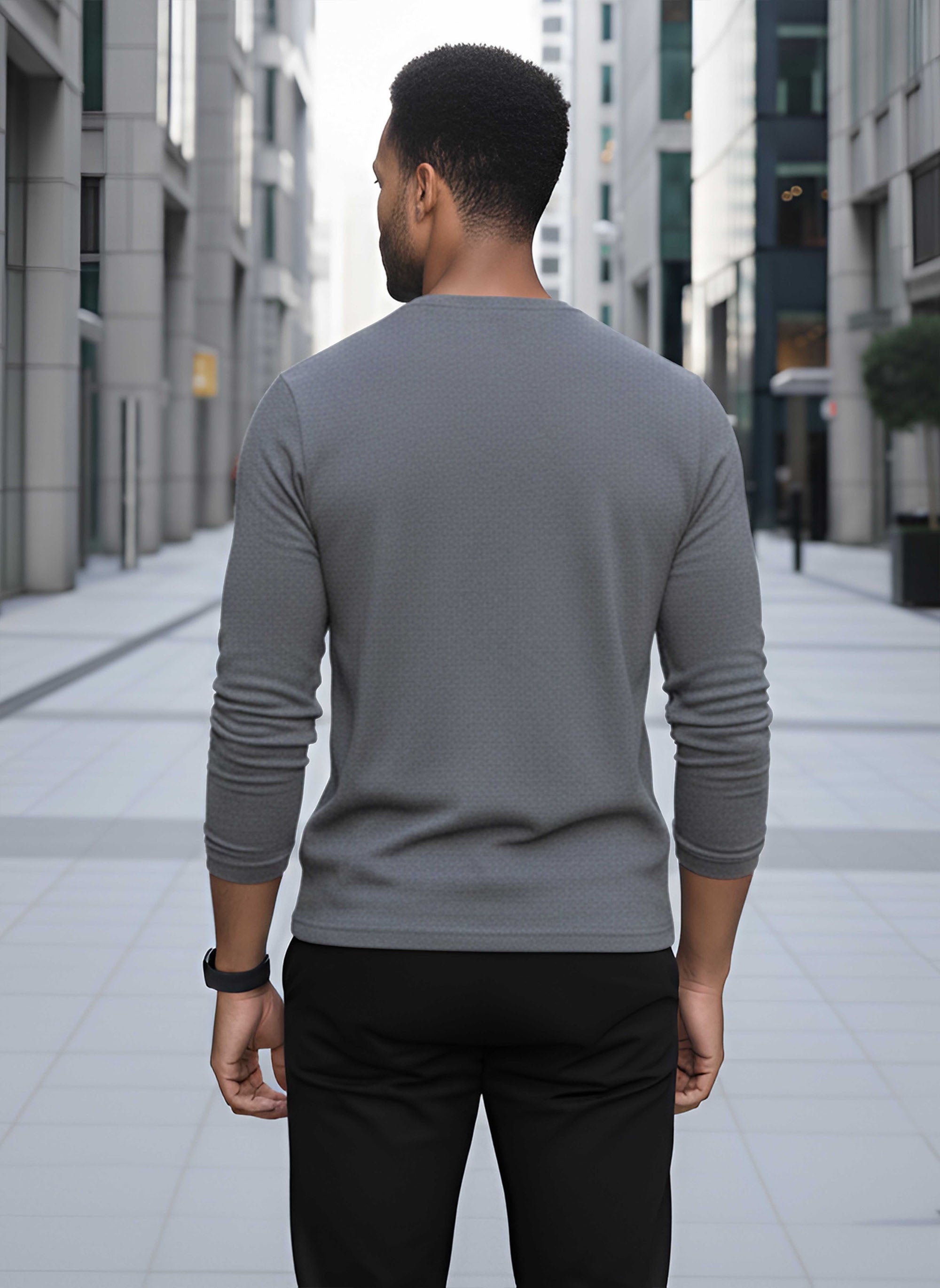 Long Sleeve Andhra Melane  T-Shirt