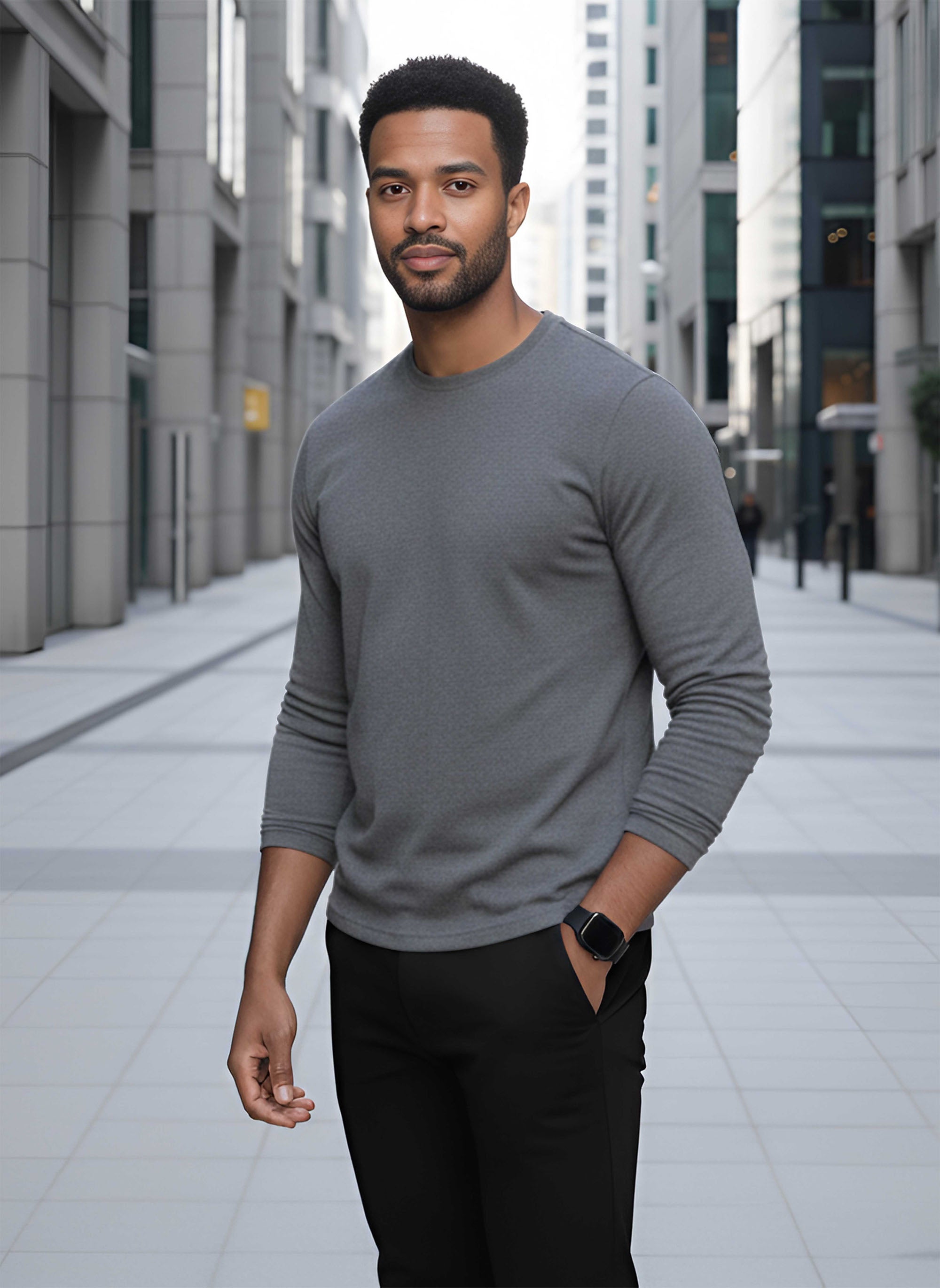 Long Sleeve Andhra Melane  T-Shirt