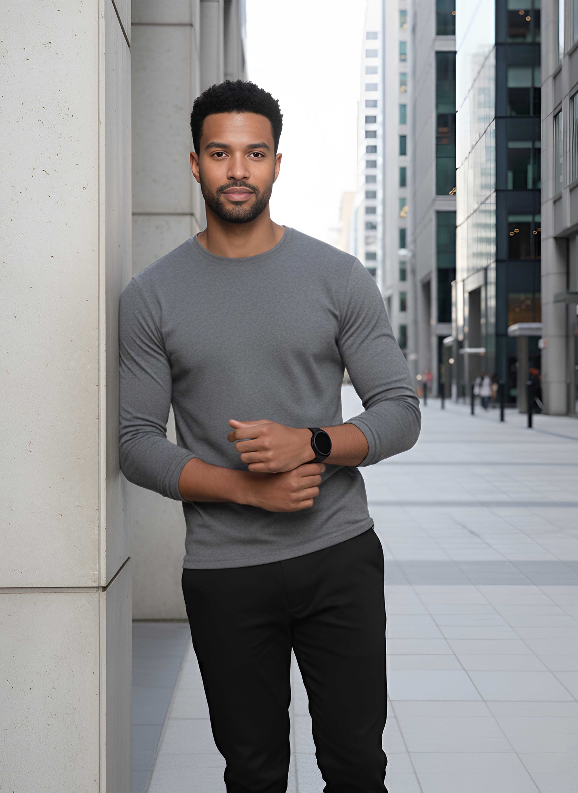 Long Sleeve Andhra Melane  T-Shirt