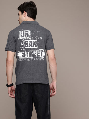 Graphic Polo Back Print Urban Street Tshirt