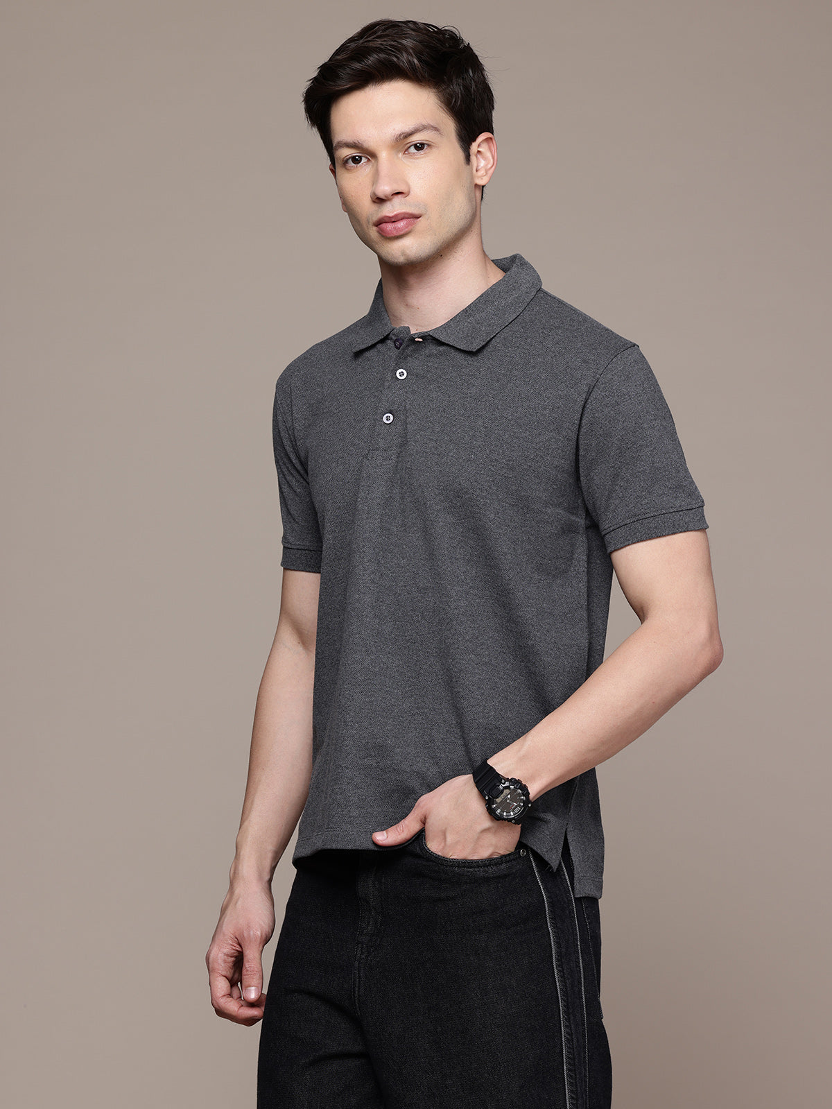 Graphic Polo HeadPhone Print T-Shirt