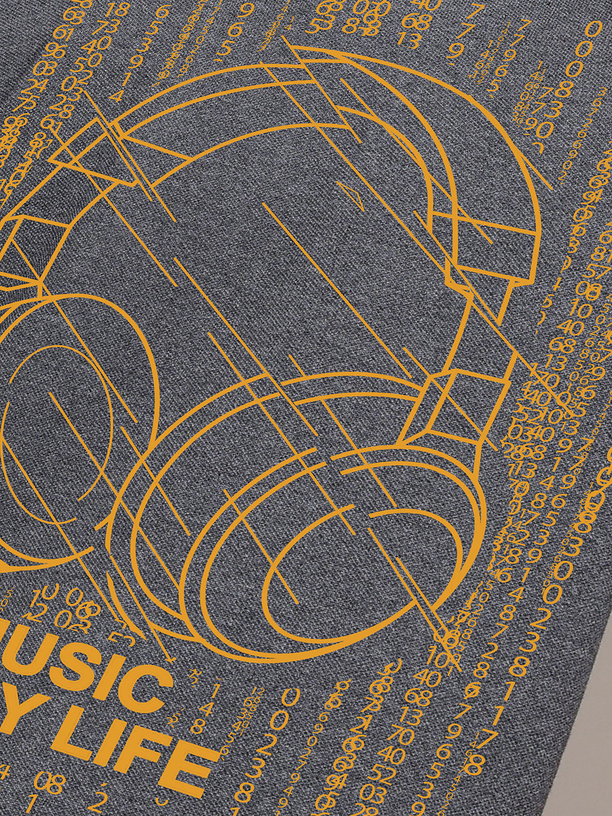 Graphic Polo HeadPhone Print T-Shirt