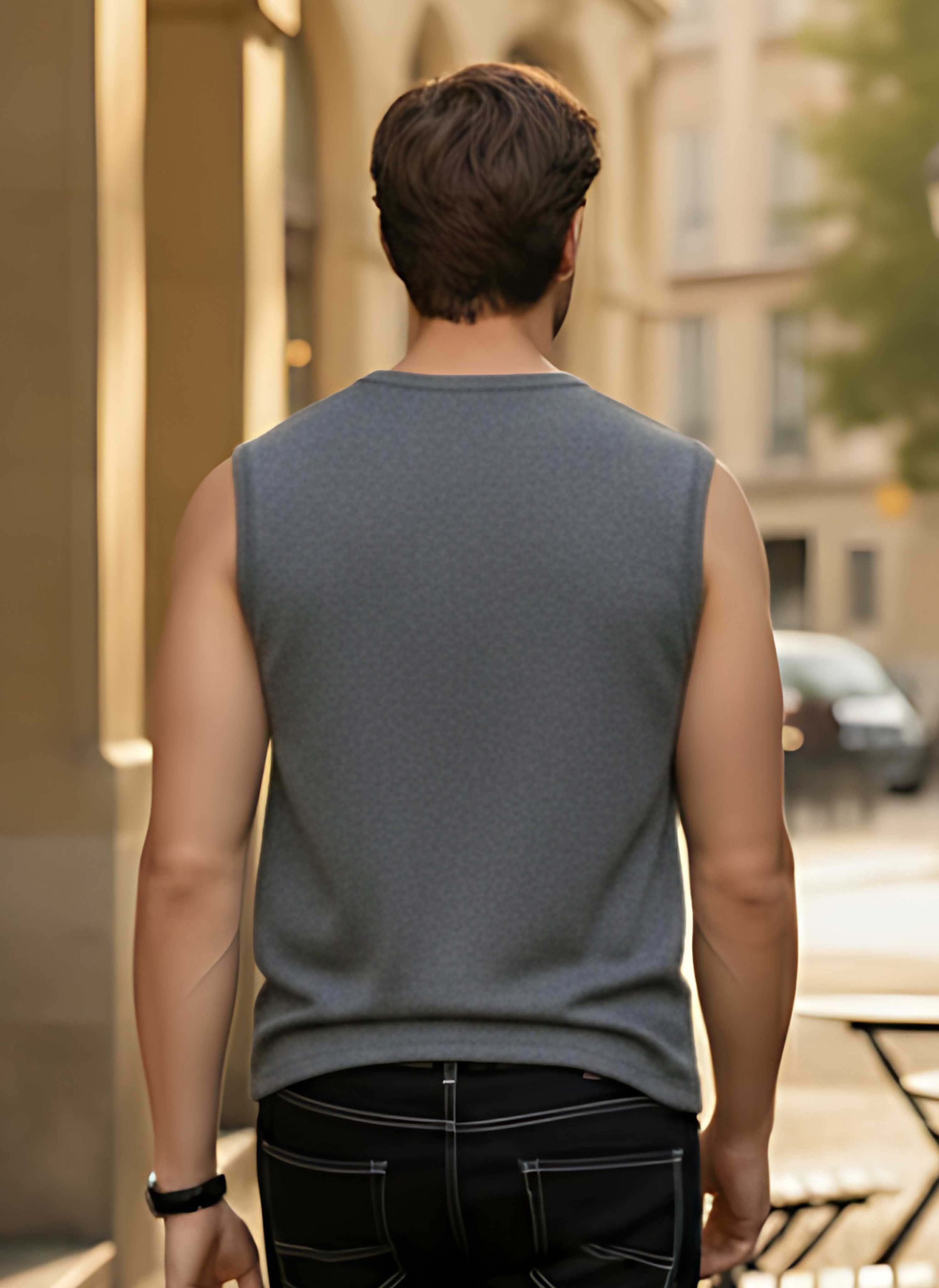 Sleeveless  Andhra Melange T-Shirt