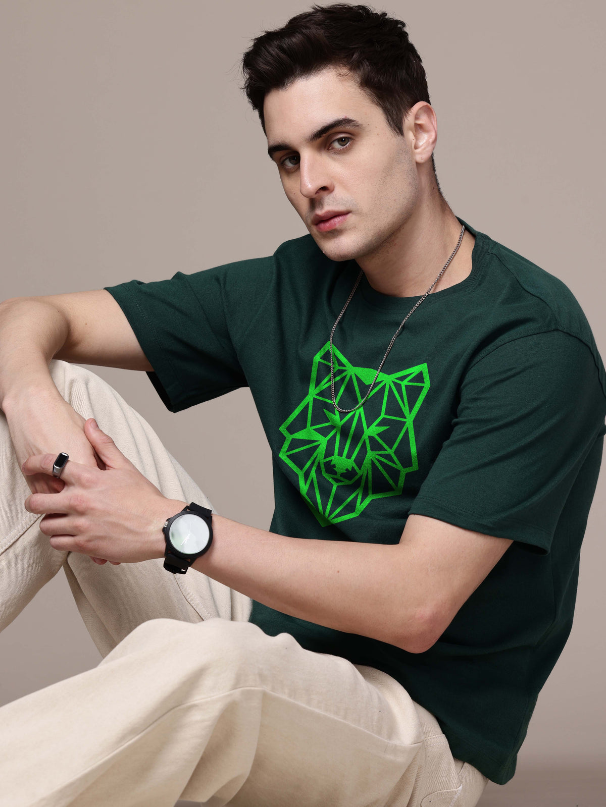 Graphic Oversized Lion Tshirt