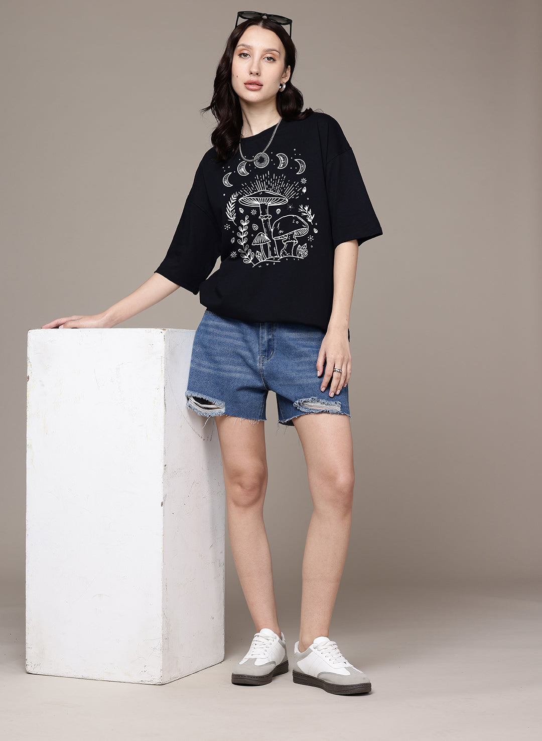 Graphic Oversized T-Shirt Mushroom