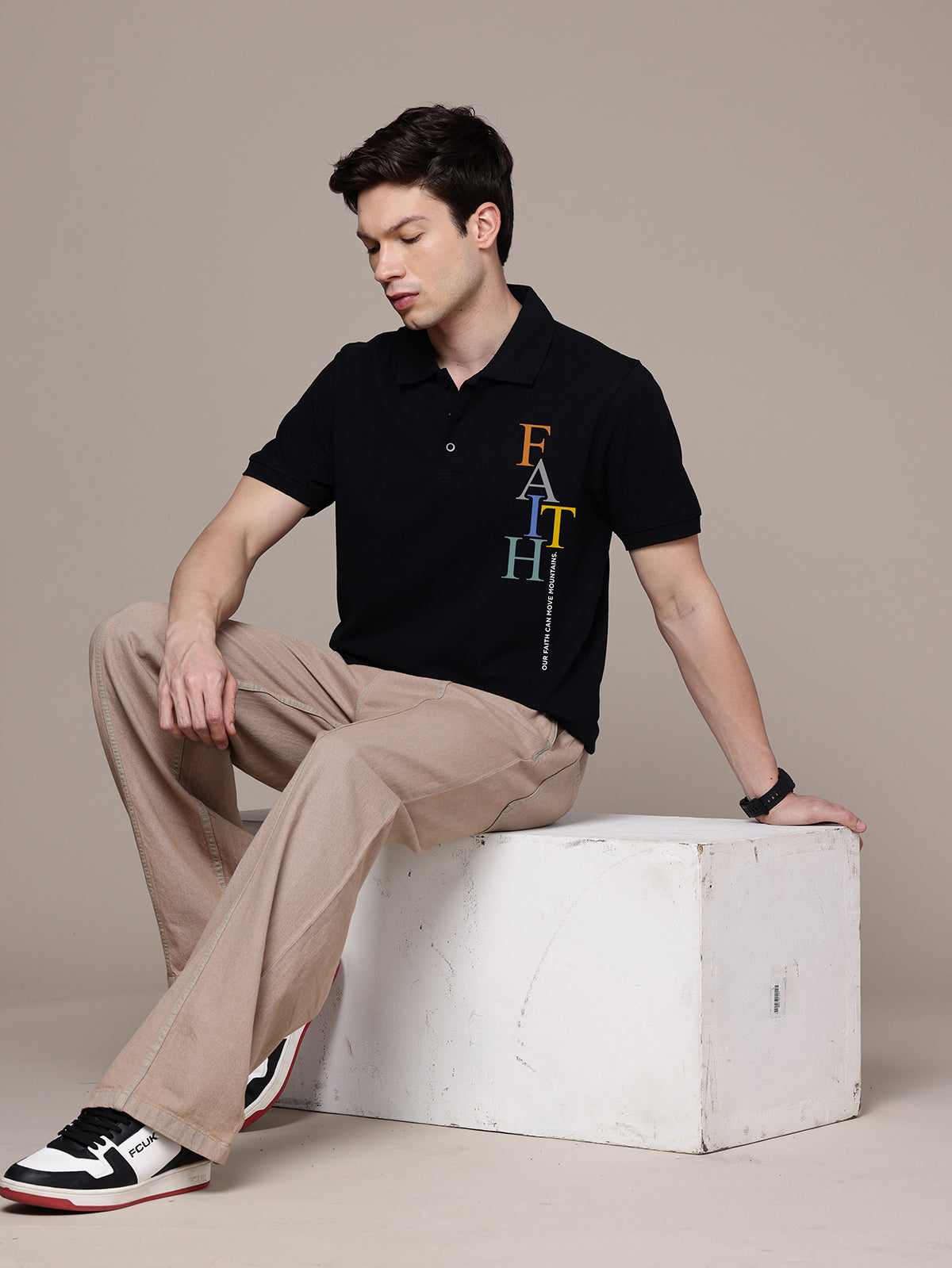 Graphic Polo Faith Print T-Shirt