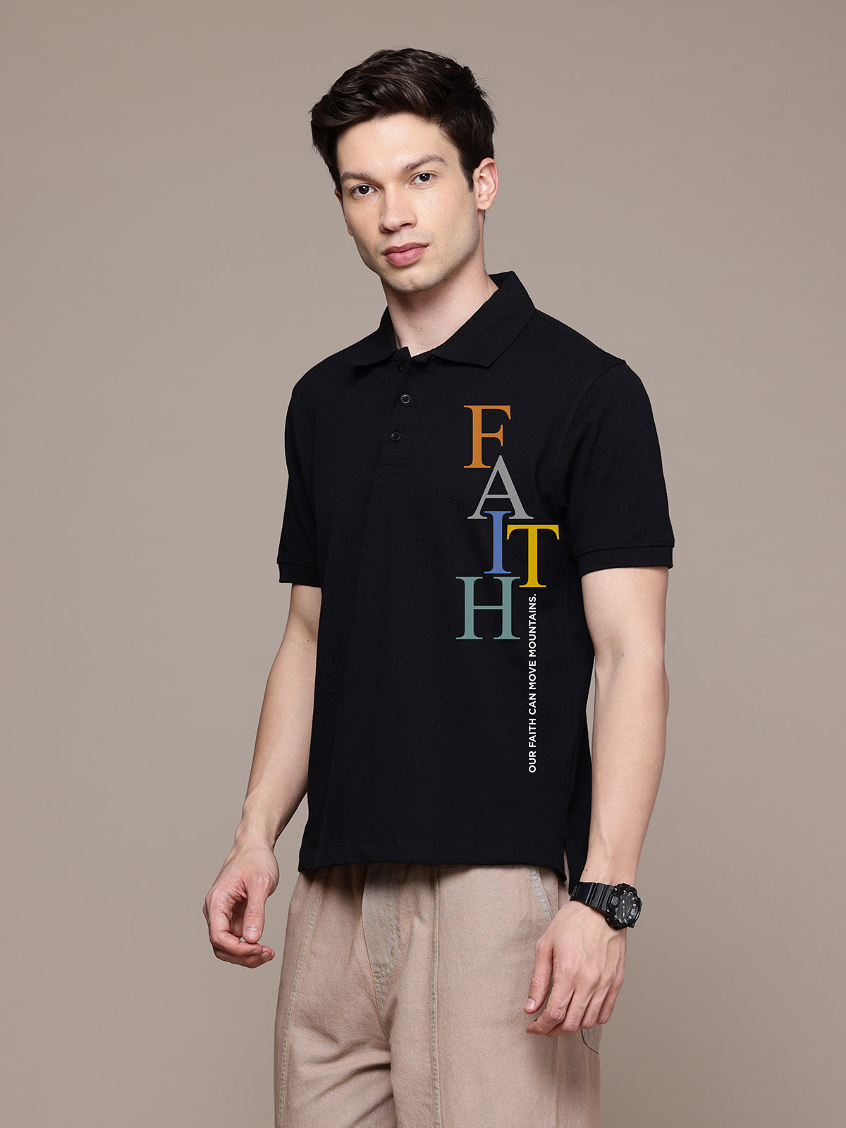 Graphic Polo Faith Print T-Shirt