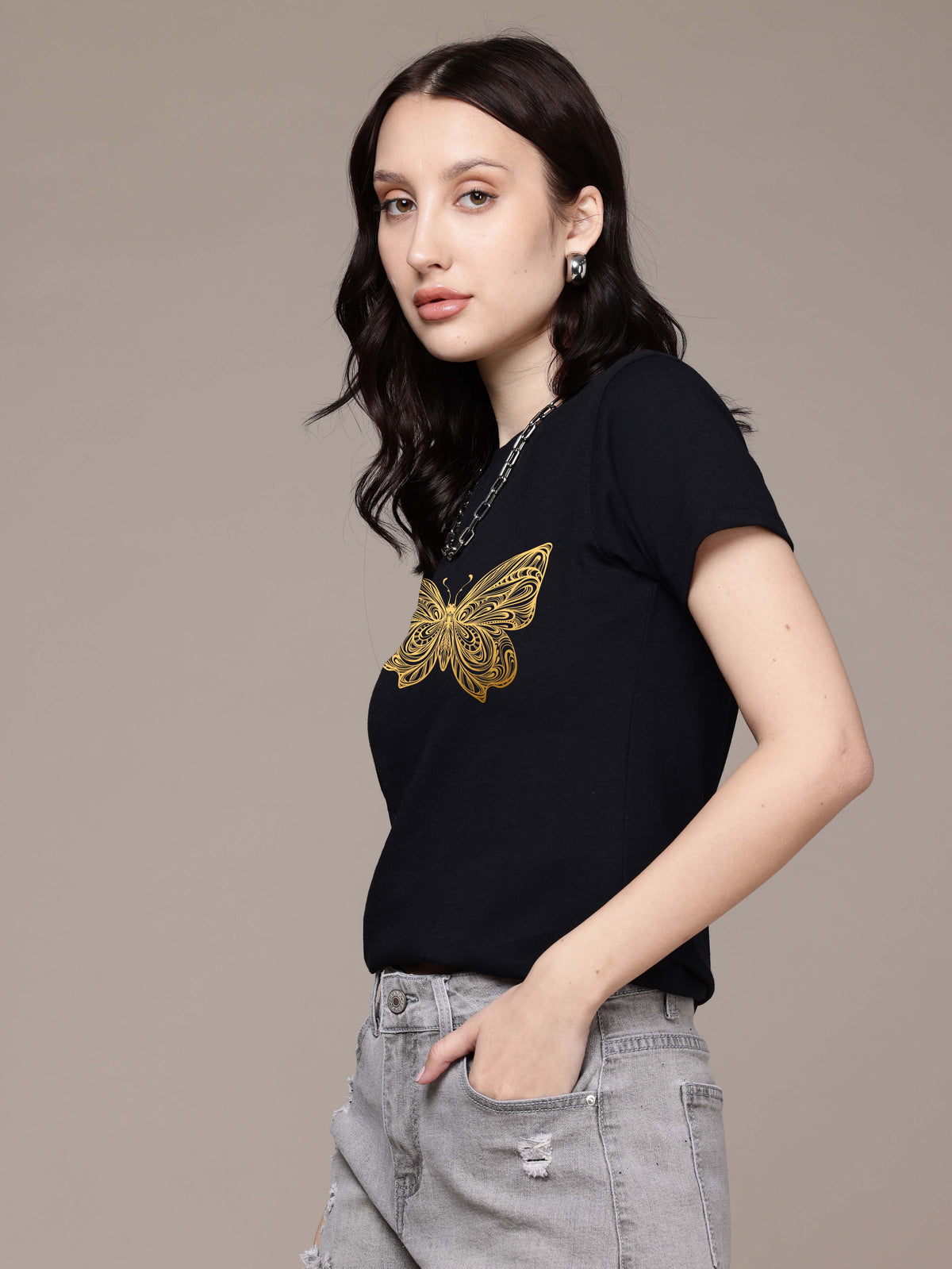 Half Sleeve Womens Regular T-Shirt