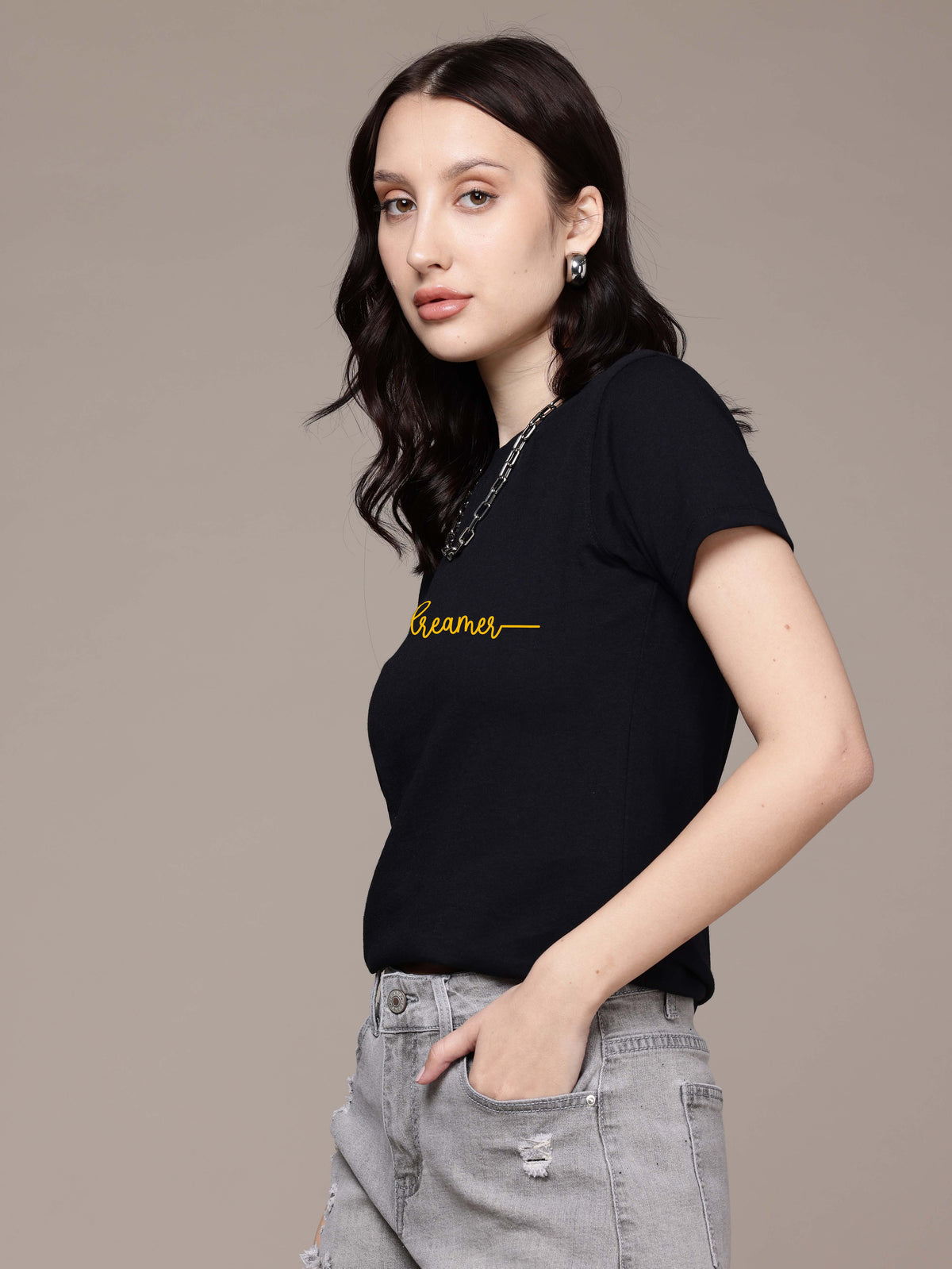 Half Sleeve Womens Regular T-Shirt