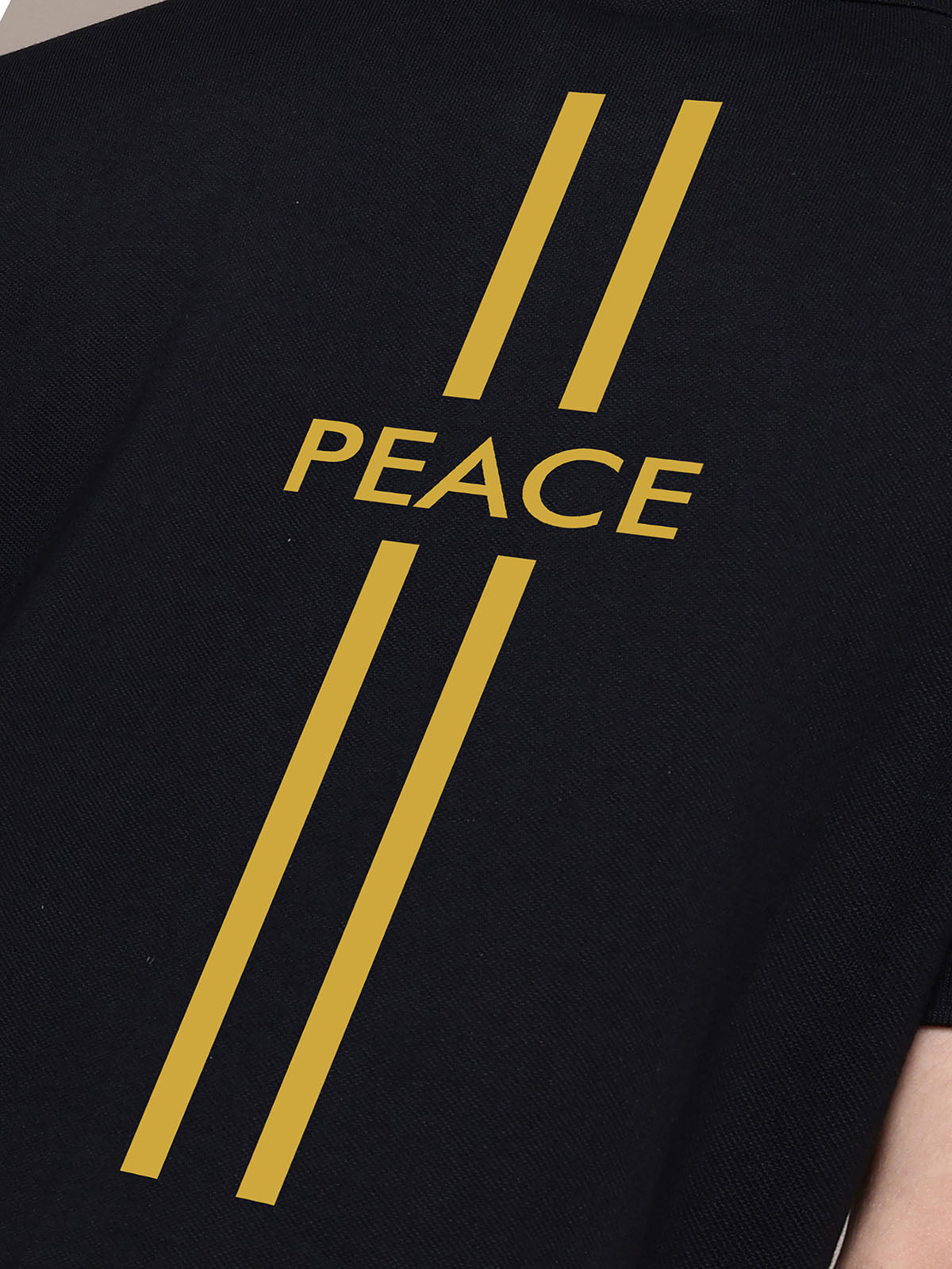 Graphic Polo Peace Print T-Shirt