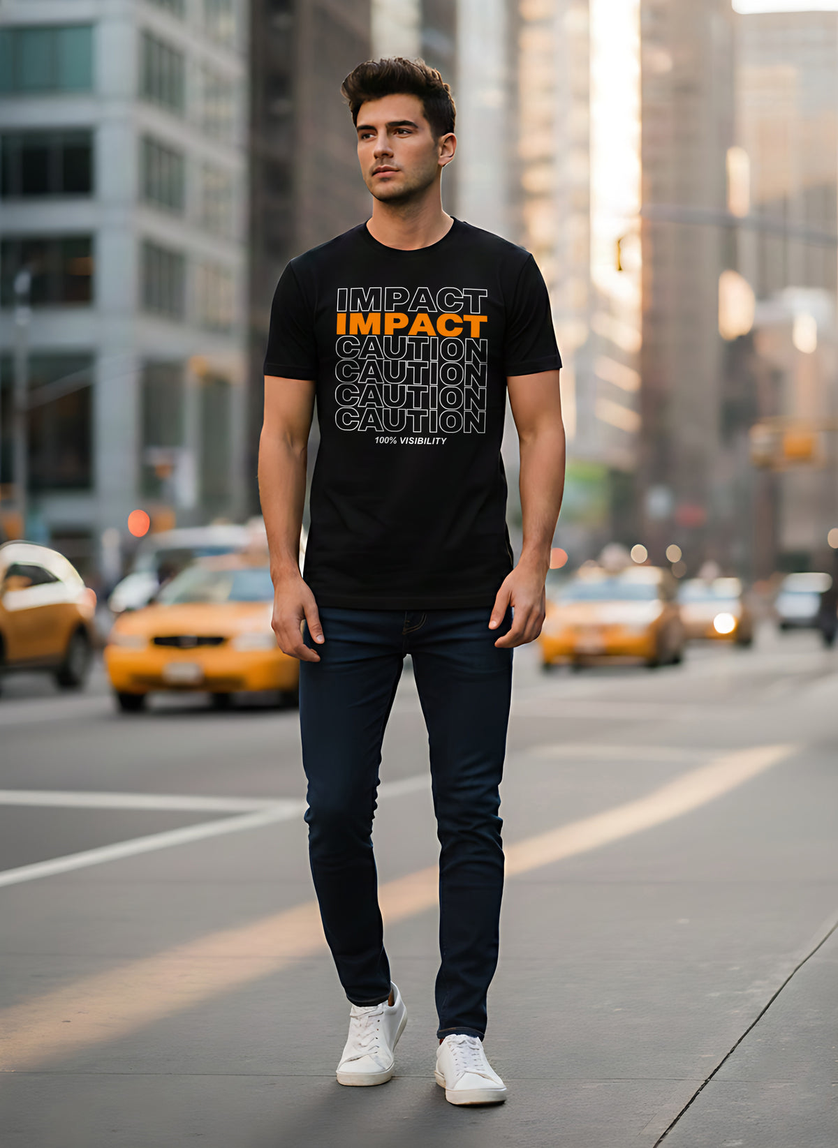 Mens Graphic Regular Half Black T-Shirt