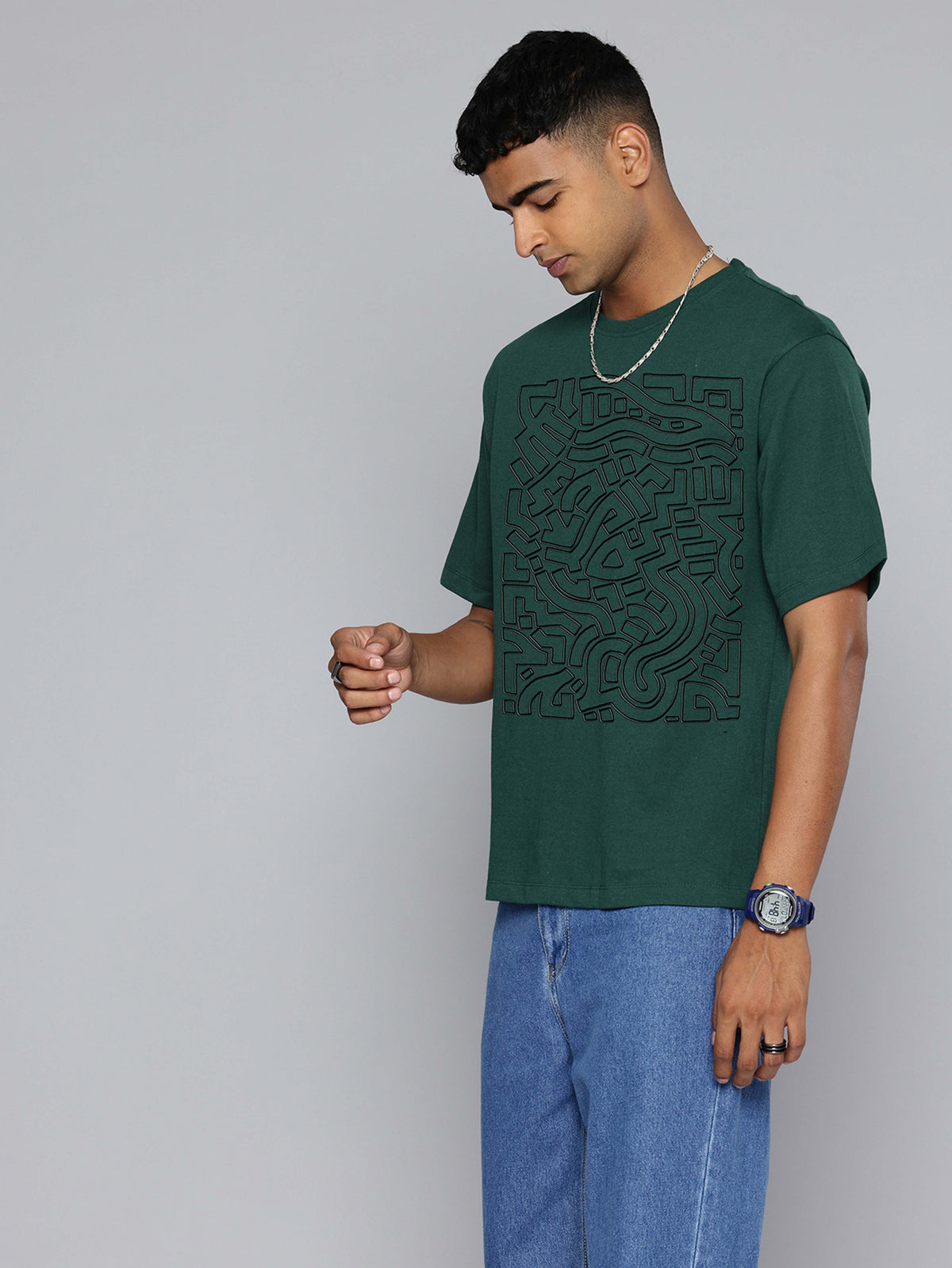 Graphic Oversized Puzzle Tshirt