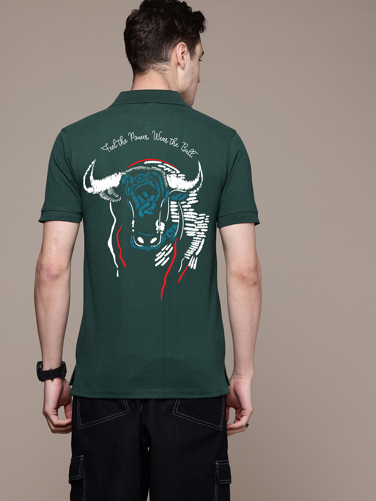 Graphic Polo Feel the power Print T-Shirt