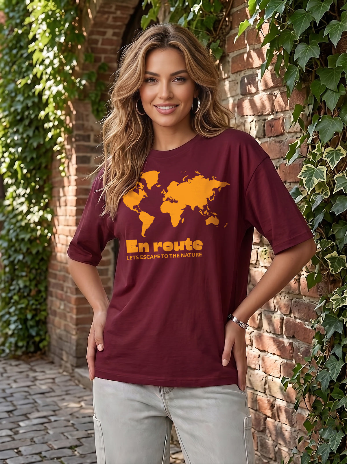 Graphic Oversized T-Shirt Route