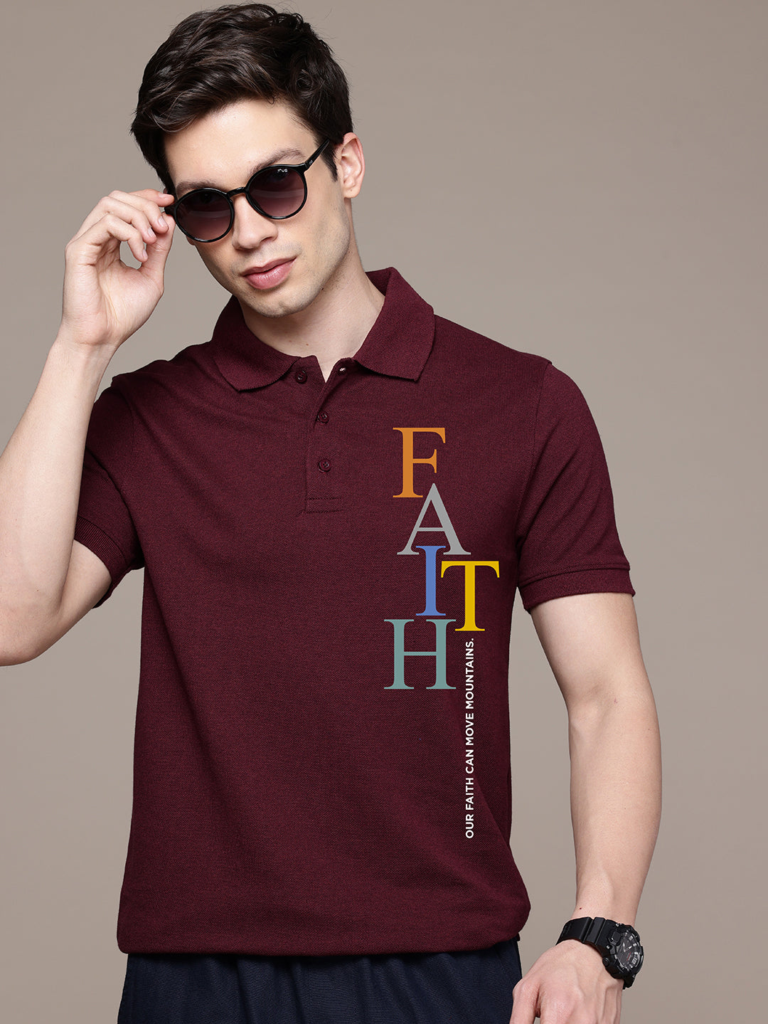 Graphic Polo Faith Print T-Shirt