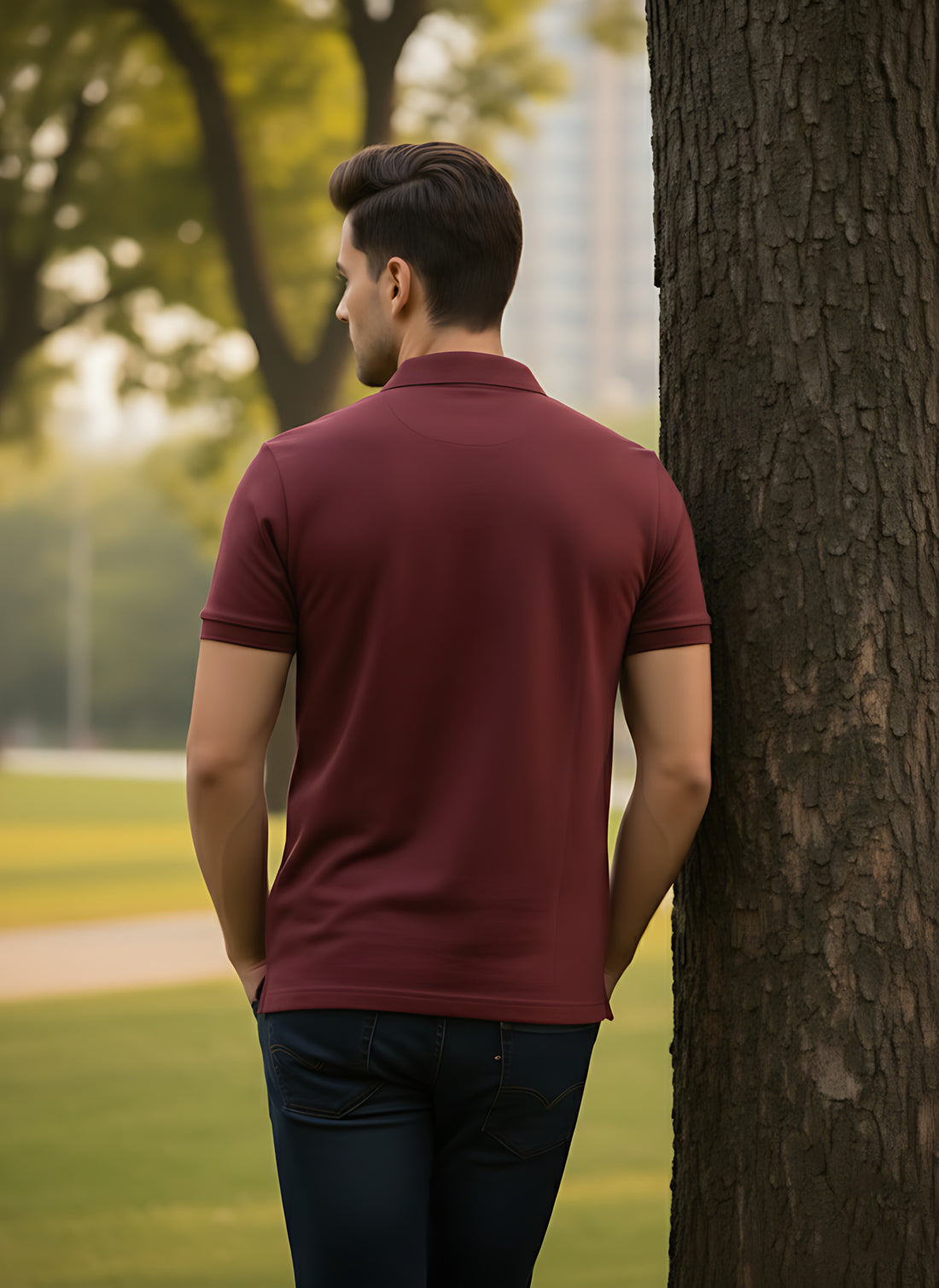 Bargundy Polo T-Shirt