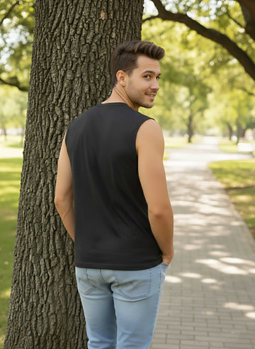 Sleeveless  Charcoal  T-Shirt