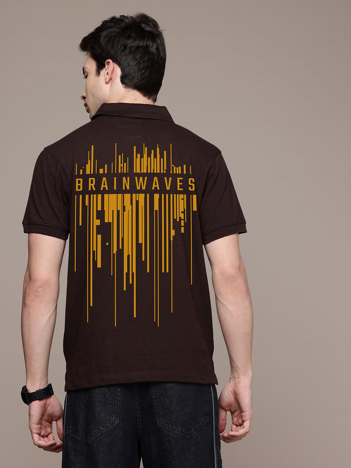 Graphic Polo Brainwaves Print T-Shirt