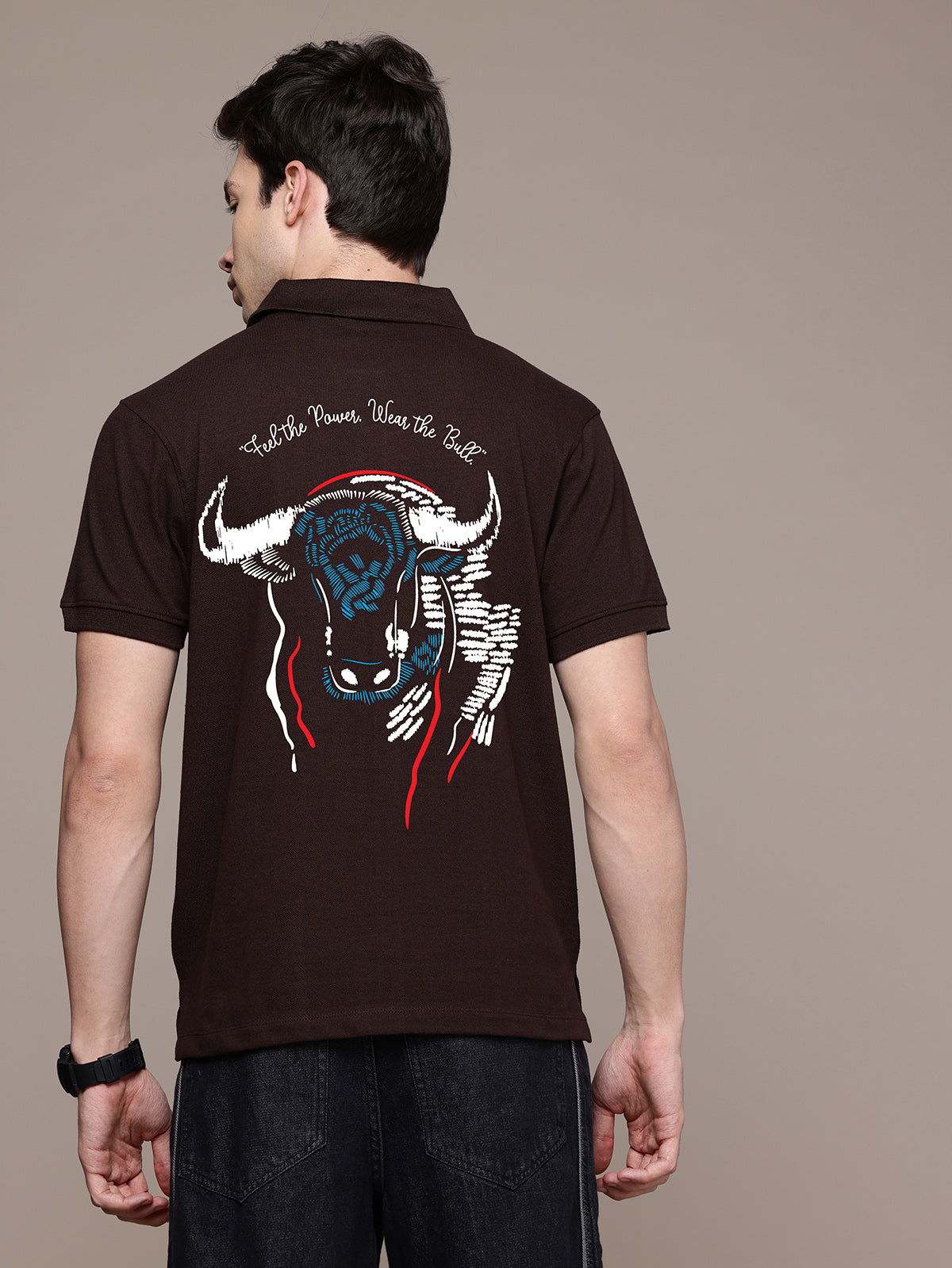 Graphic Polo Feel the power Print T-Shirt