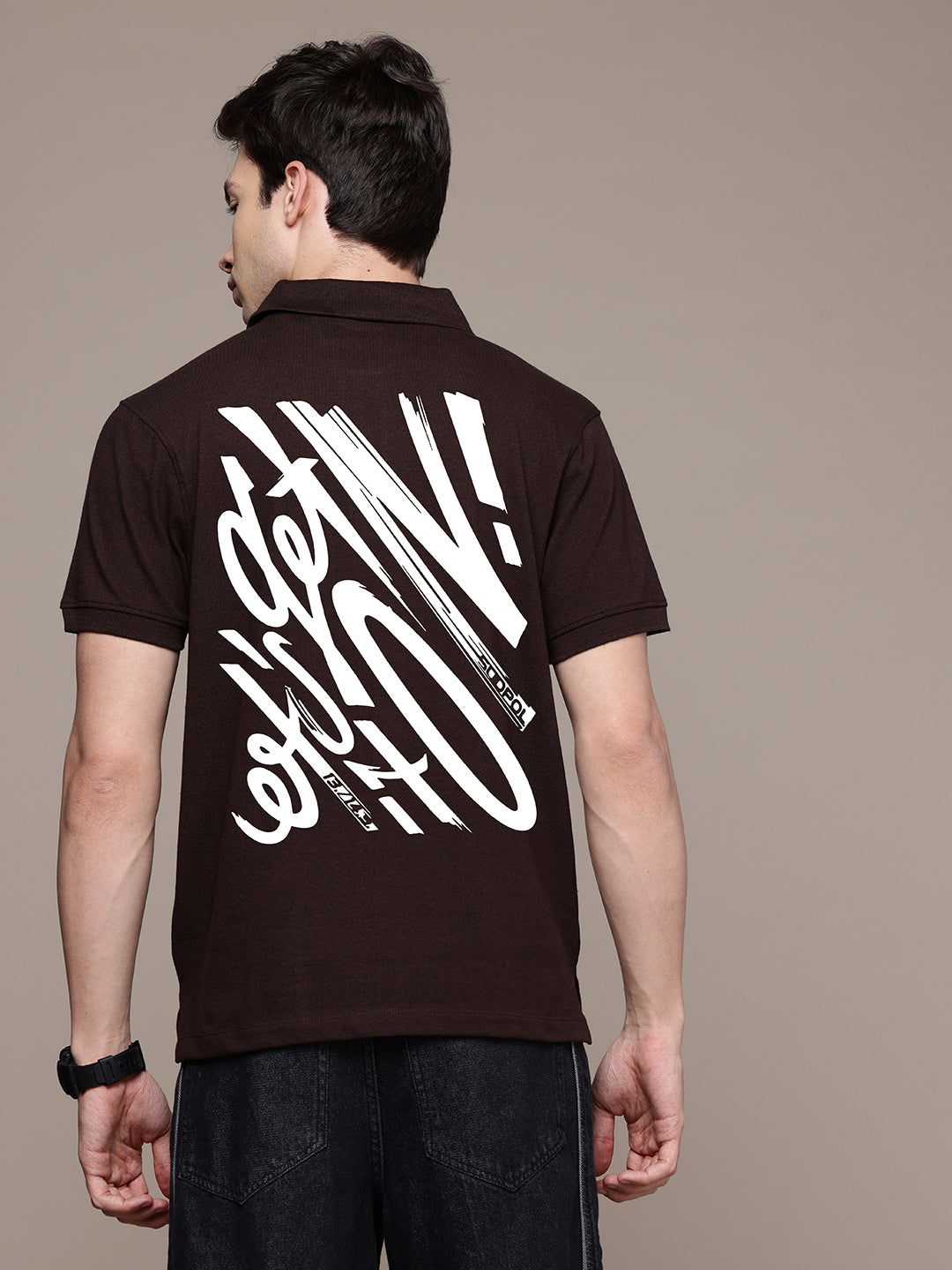 Graphic Polo Print Backside T-Shirt