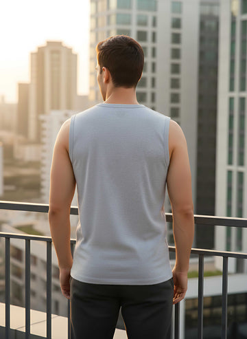 Sleeveless  Grey T-Shirt