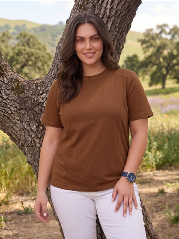 Mustard Brown Plus Size T-Shirt