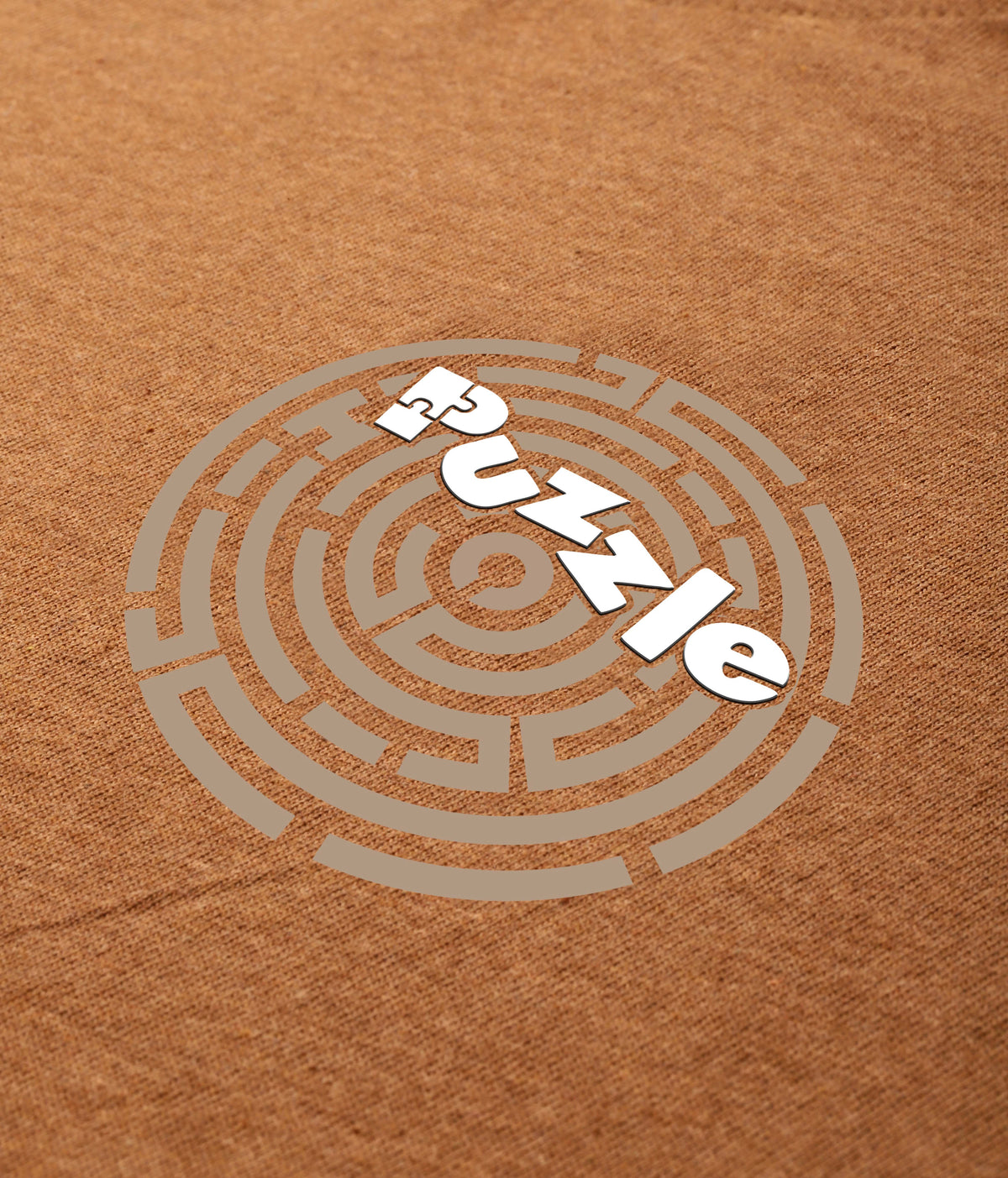 Graphic Oversized Circle Puzzle Tshirt