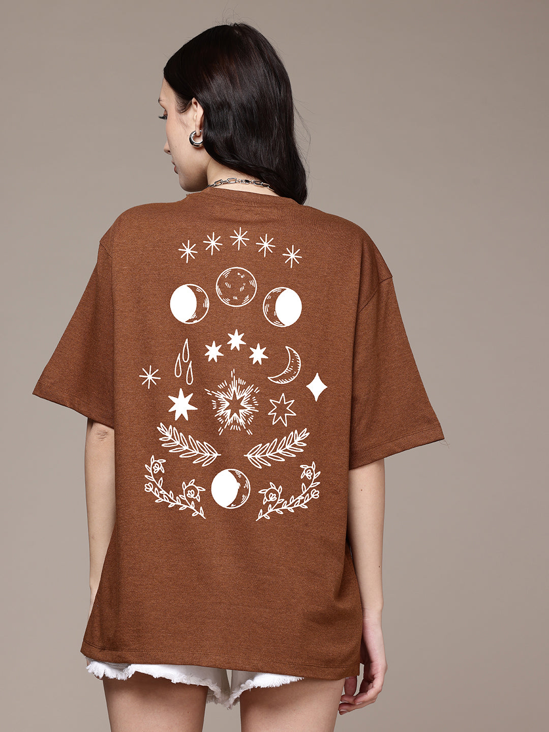 Graphic Oversized T-Shirt Moon Lunar