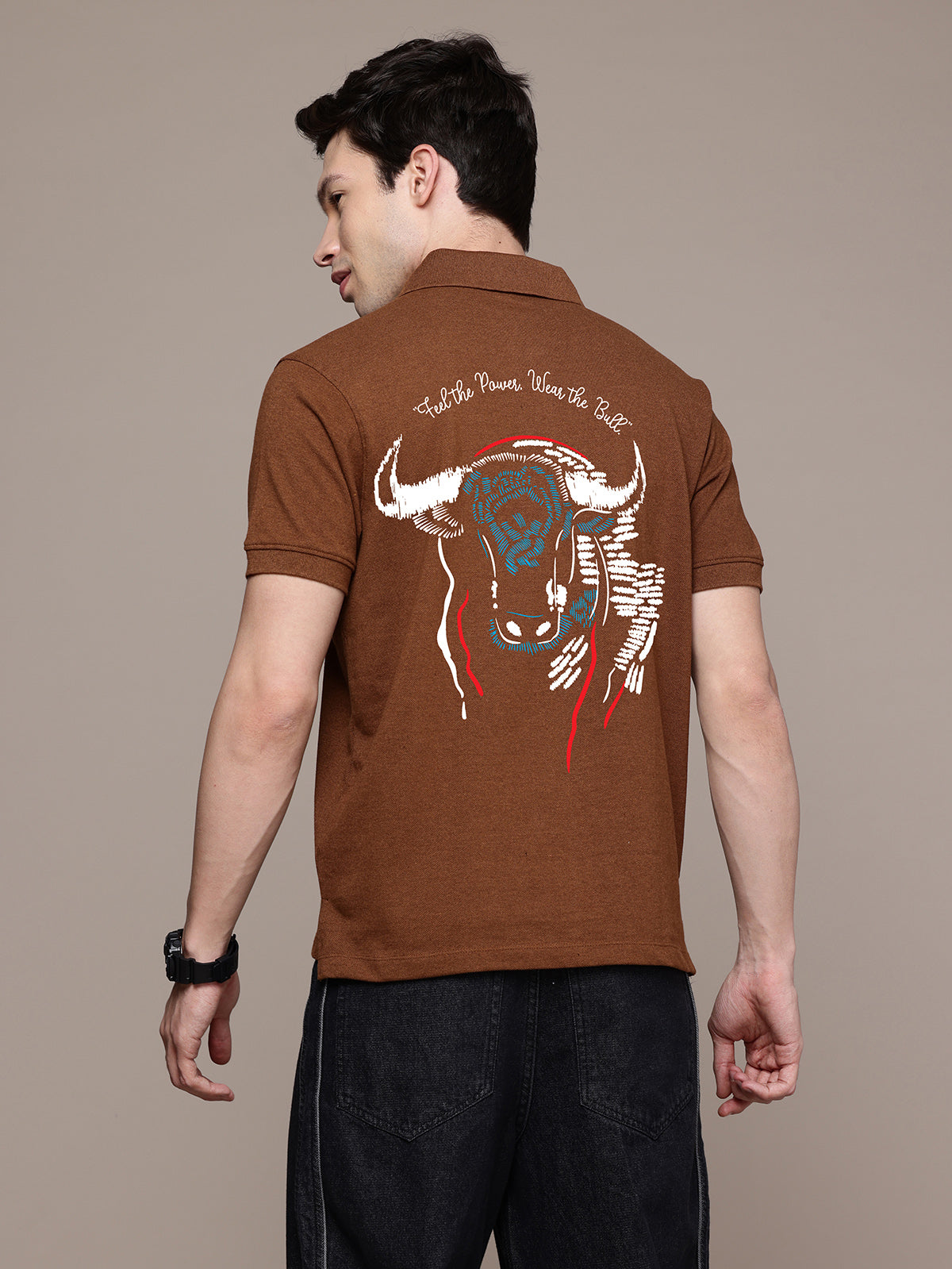 Graphic Polo Feel the power Print T-Shirt