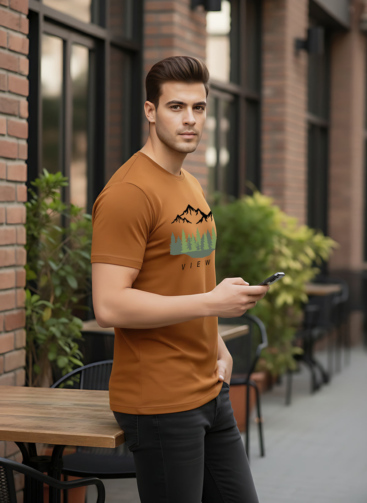 Mens Graphic Regular Half Sleeve T Shirt