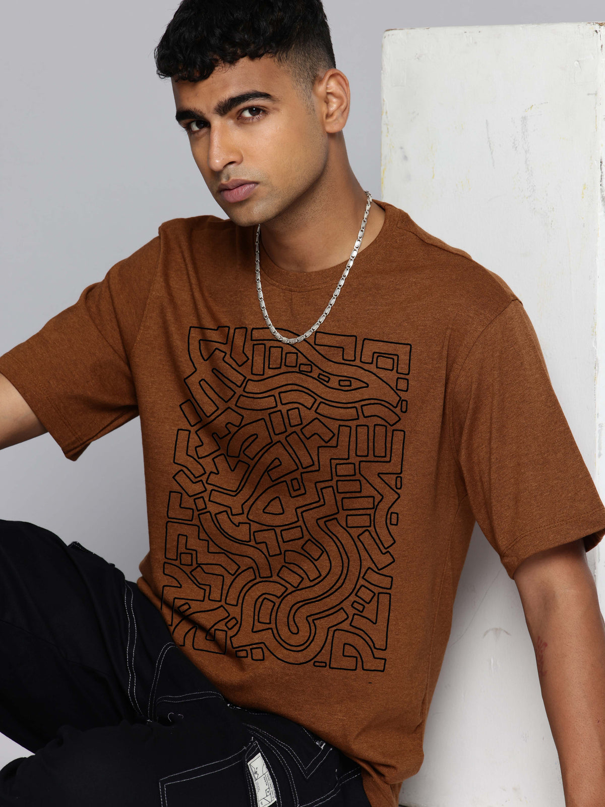 Graphic Oversized Puzzle Tshirt