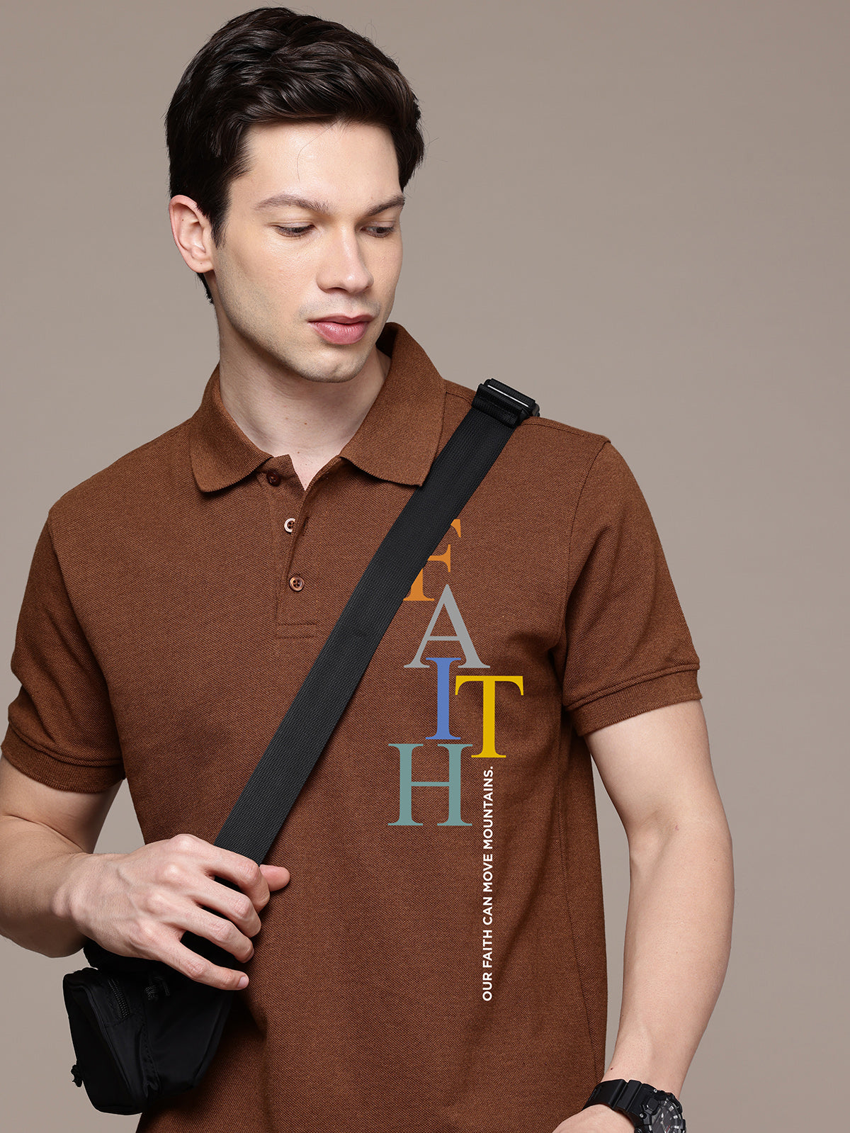 Graphic Polo Faith Print T-Shirt
