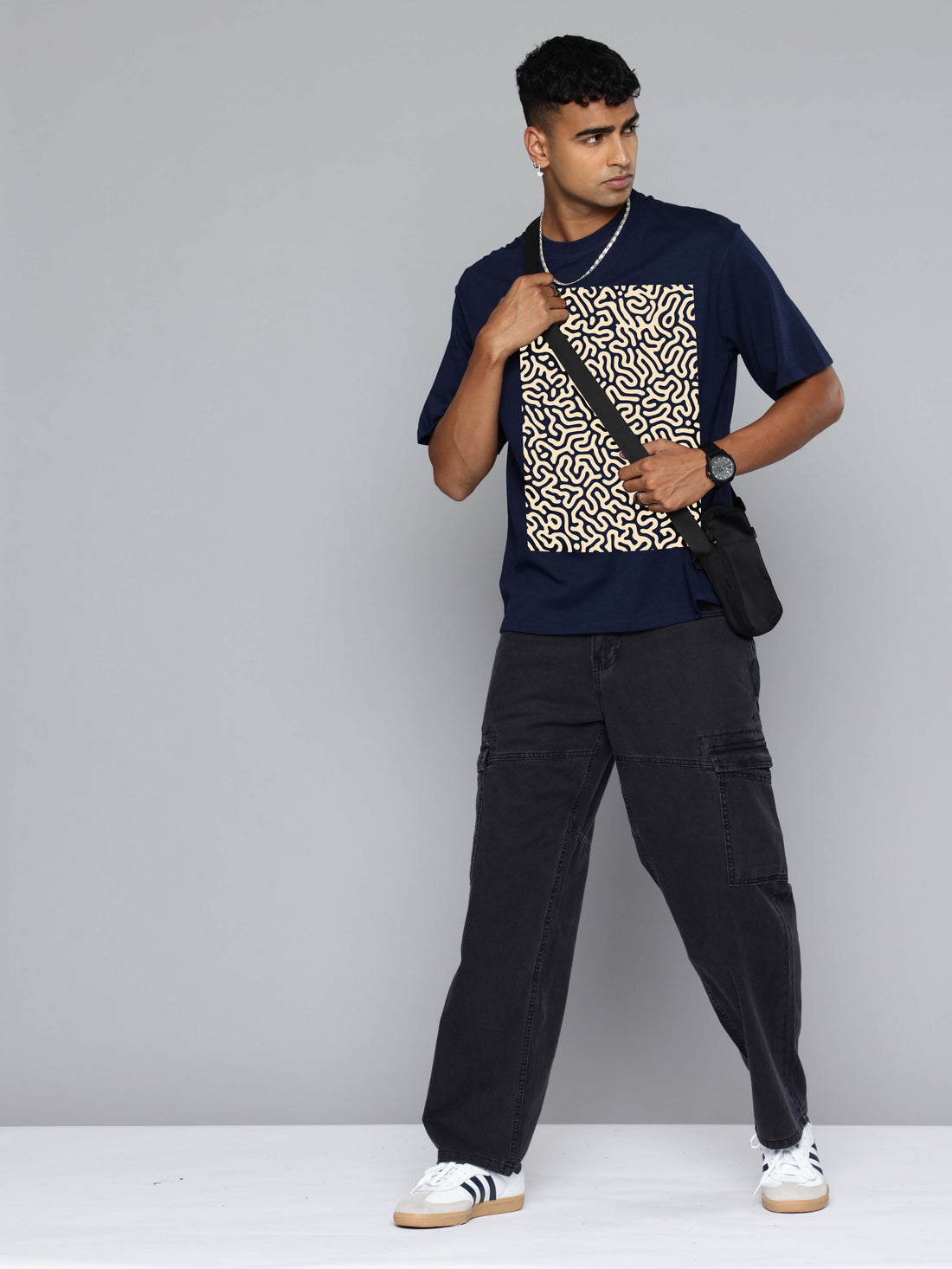 Graphic Oversized Box Print Tshirt