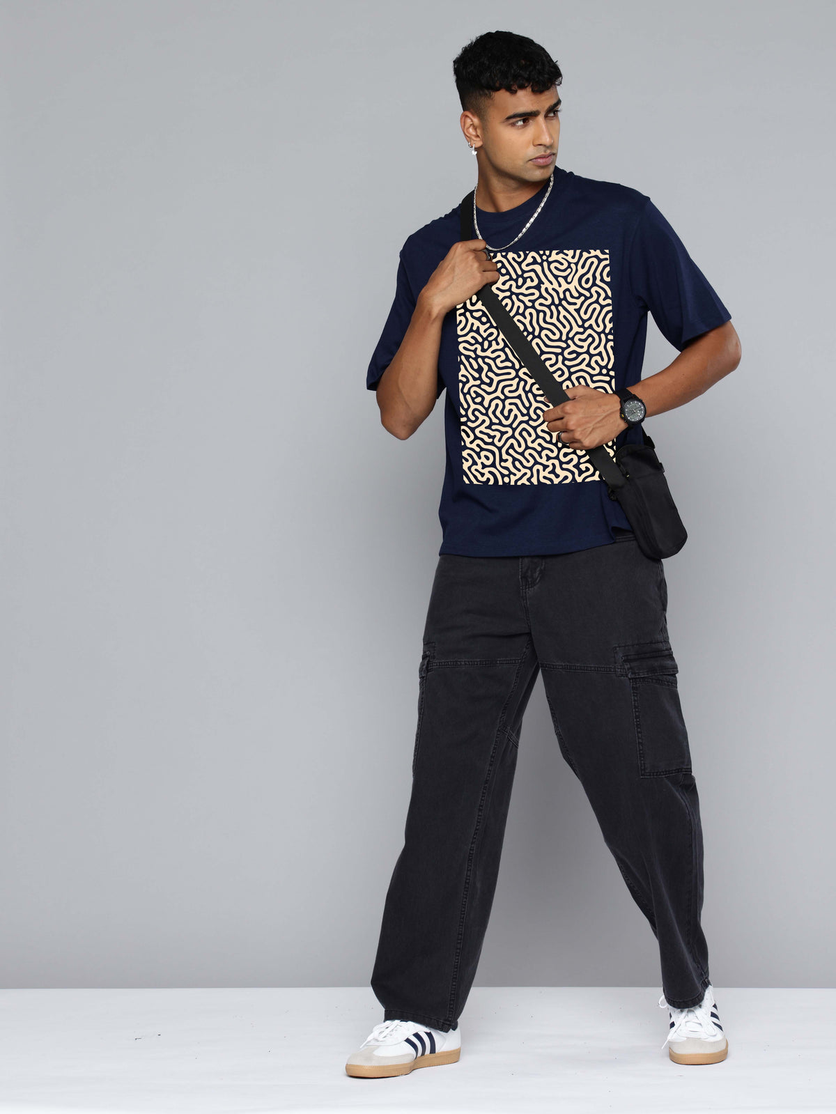Graphic Oversized Box Print Tshirt