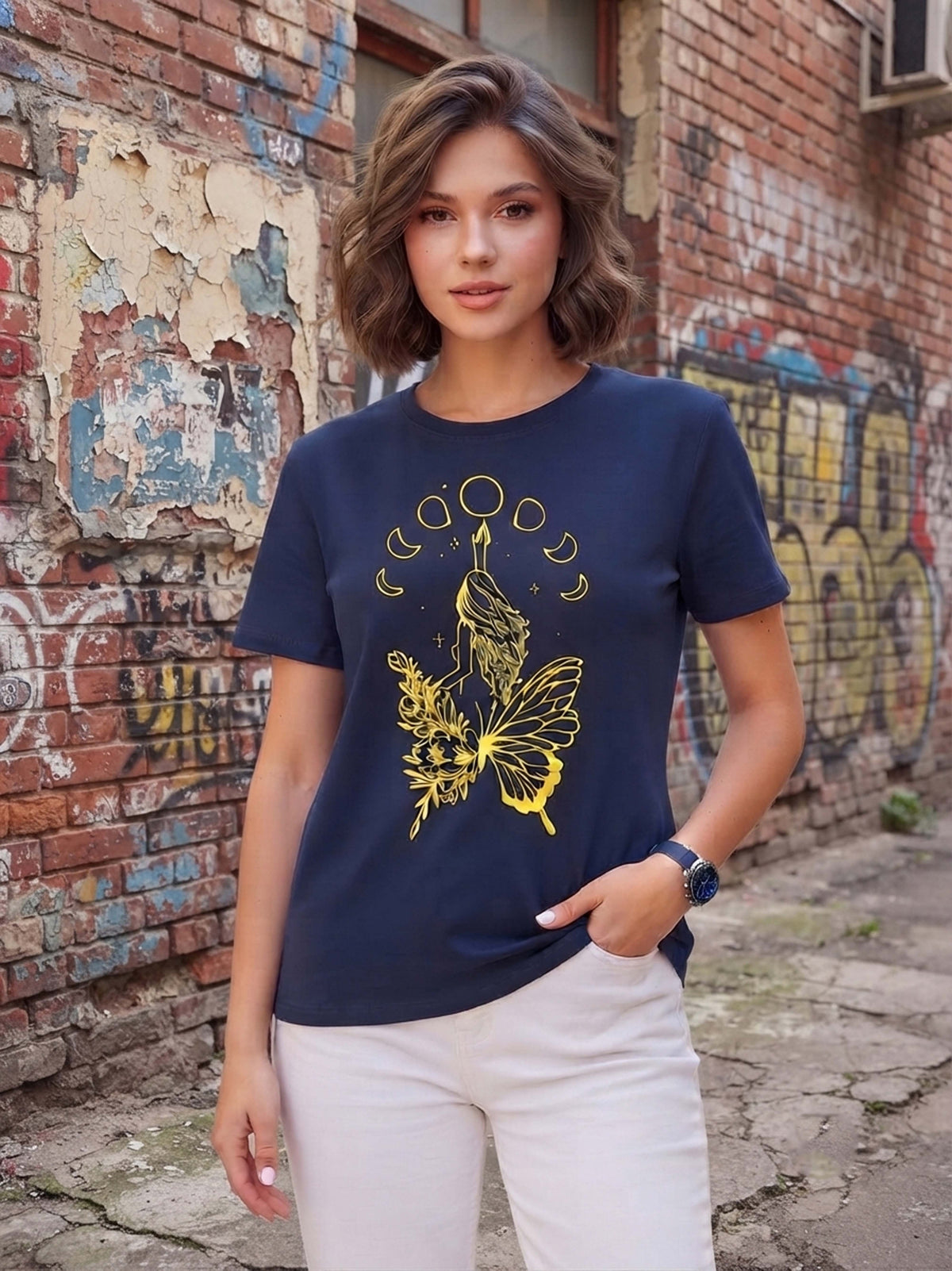 Half Sleeve Womens Regular T-Shirt