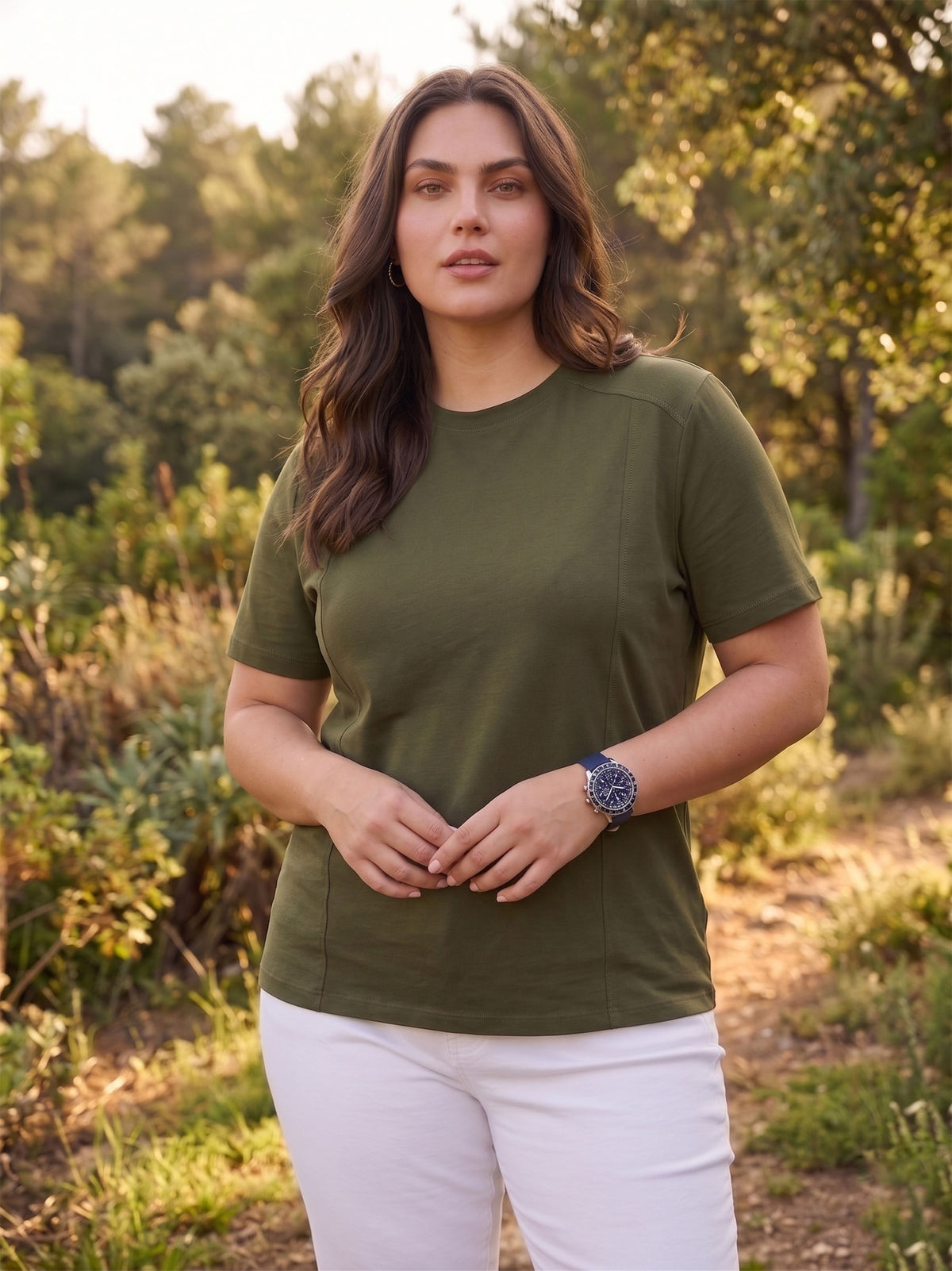 Olive Green Plus Size T-Shirt