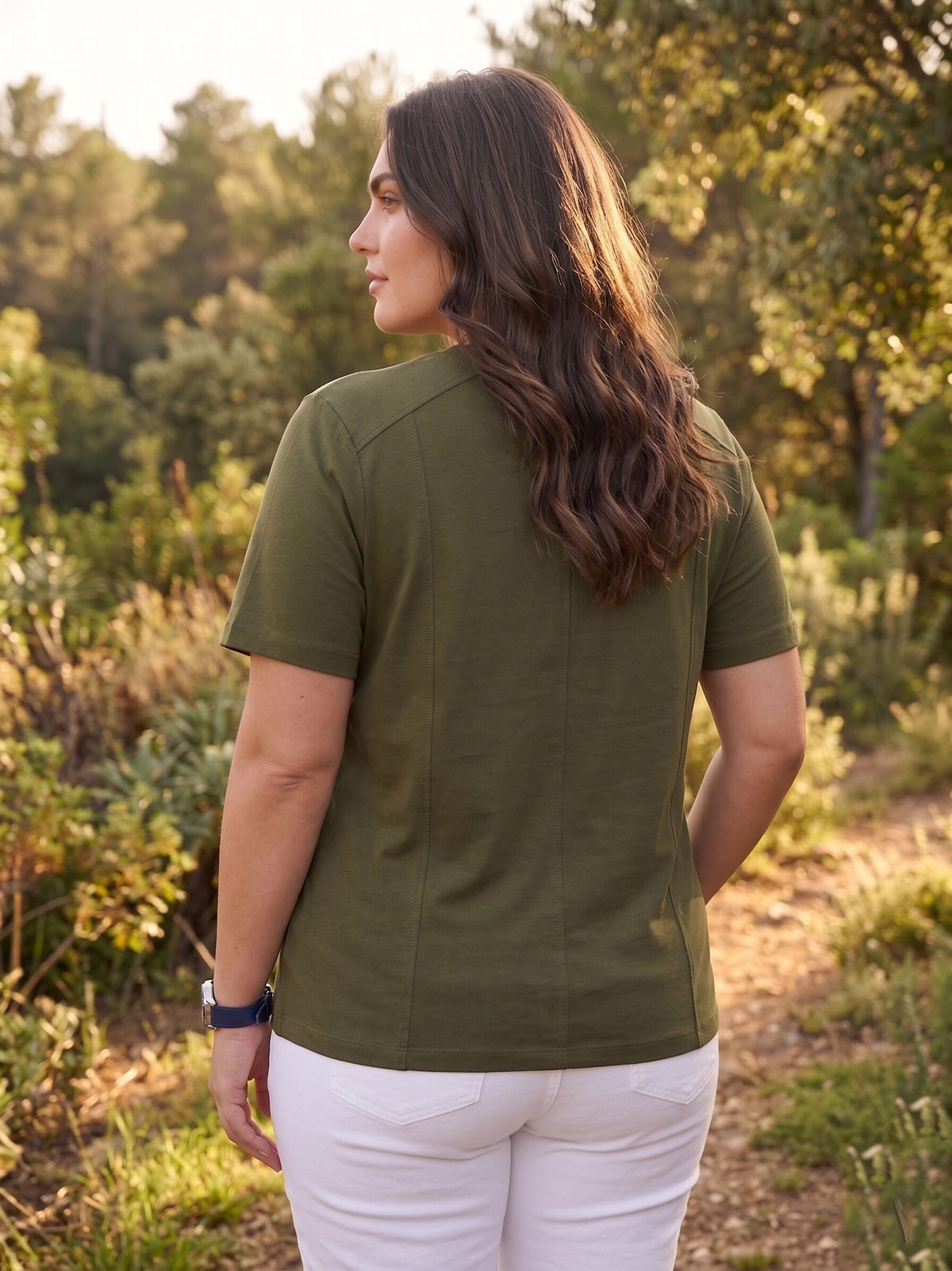 Olive Green Plus Size T-Shirt