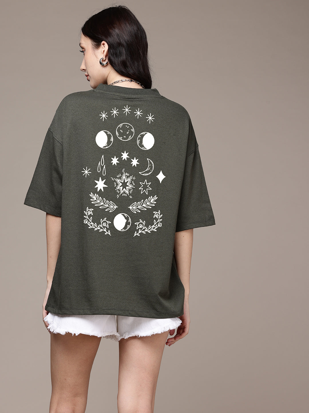 Graphic Oversized T-Shirt Moon Lunar