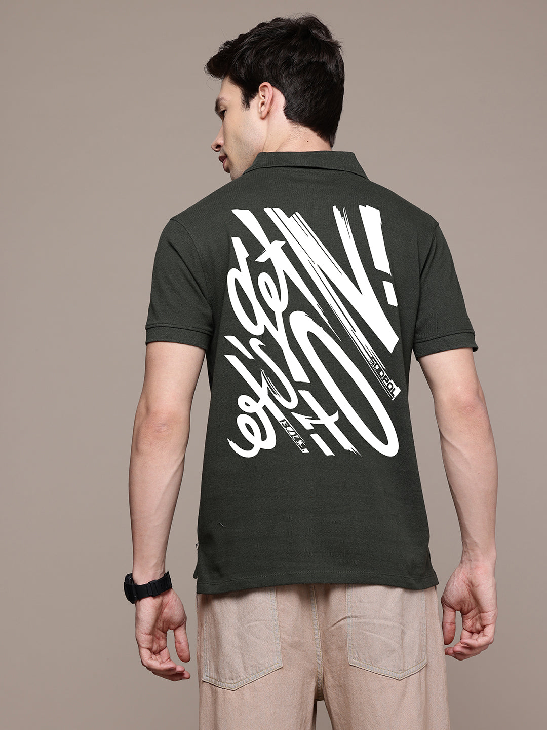 Graphic Polo Print Backside T-Shirt