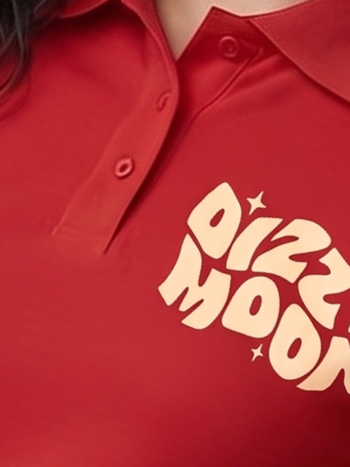 Womens Graphic Polo T-Shirt Dizzy