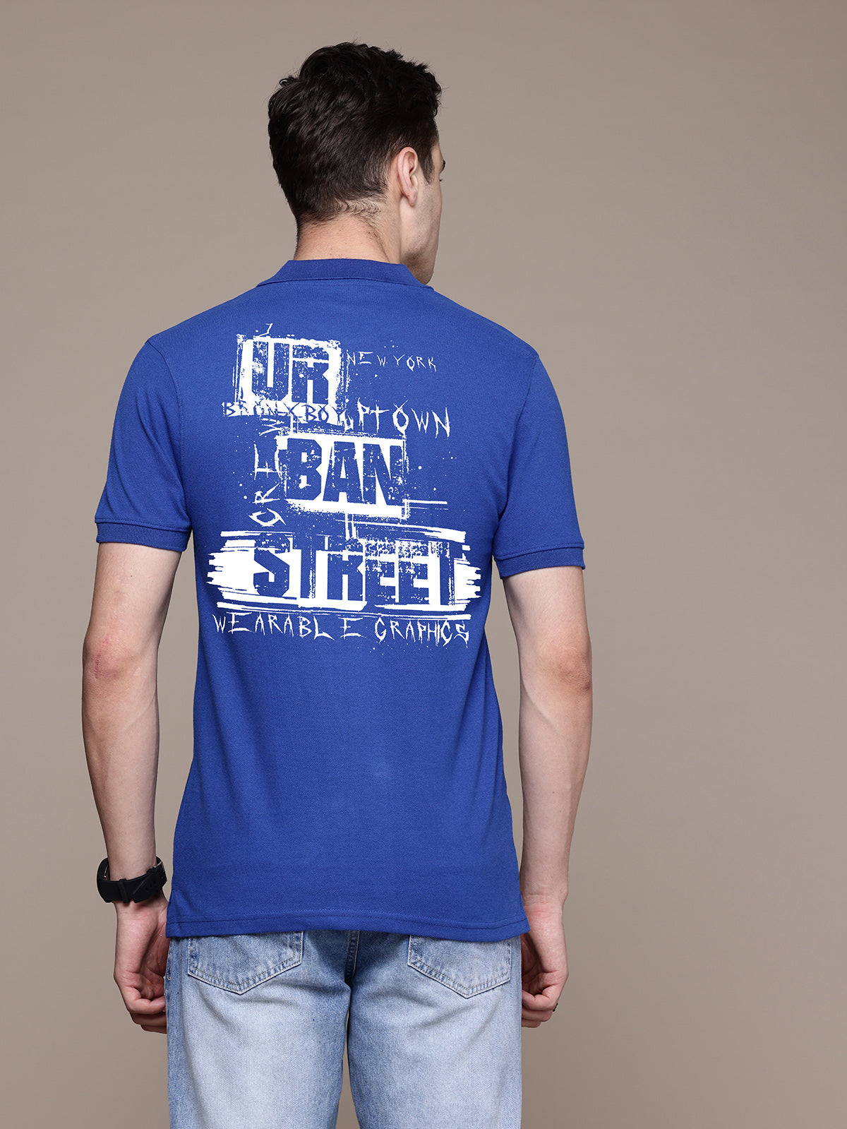Graphic Polo Back Print Urban Street Tshirt
