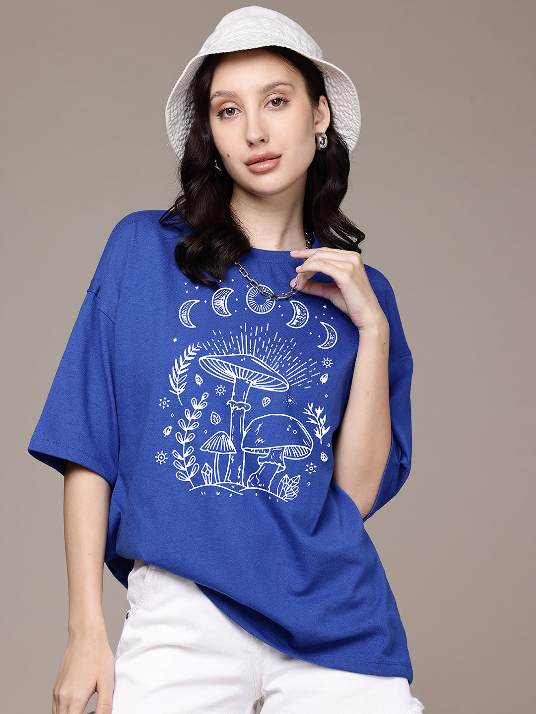 Graphic Oversized T-Shirt Mushroom