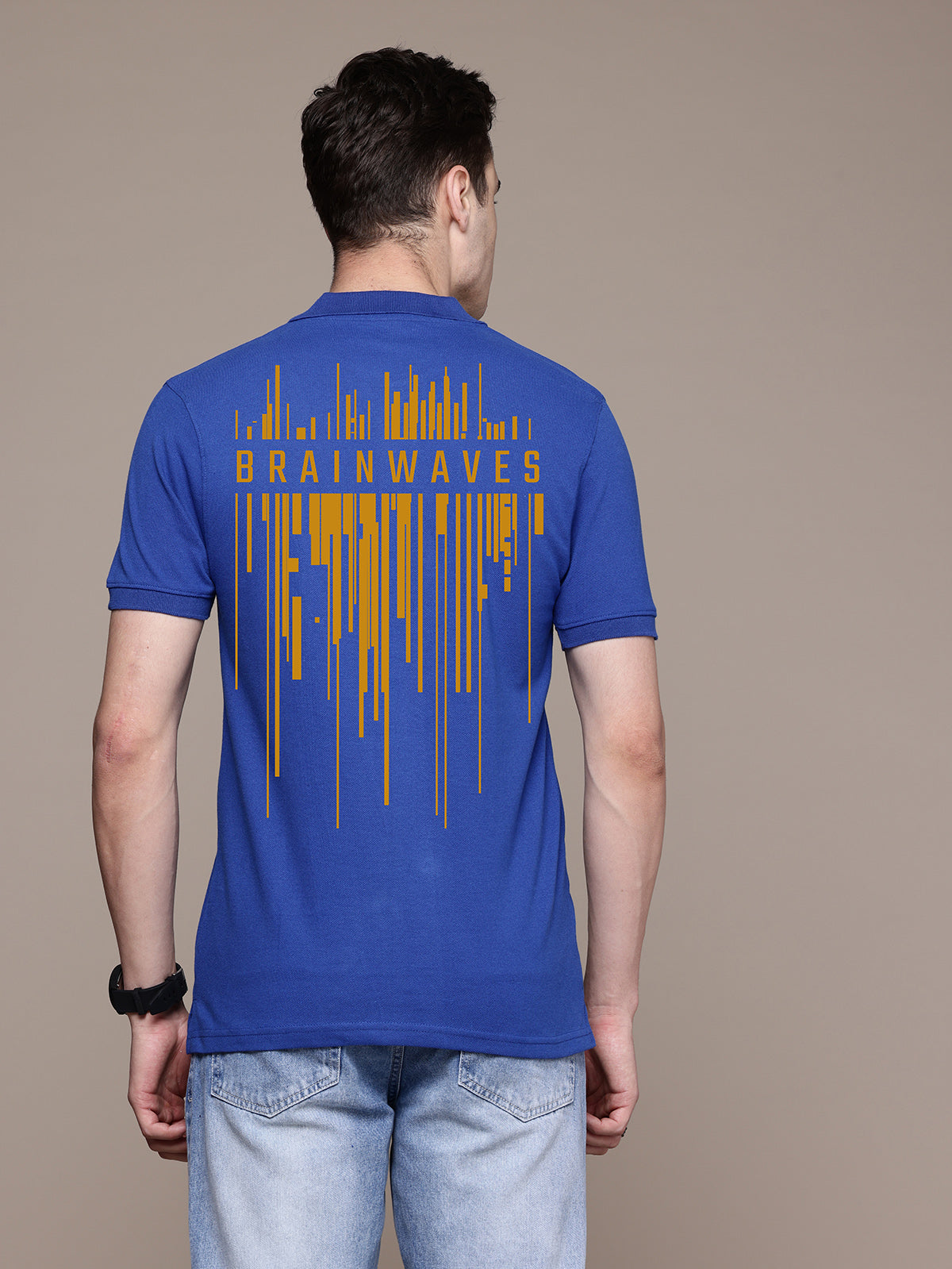 Graphic Polo Brainwaves Print T-Shirt