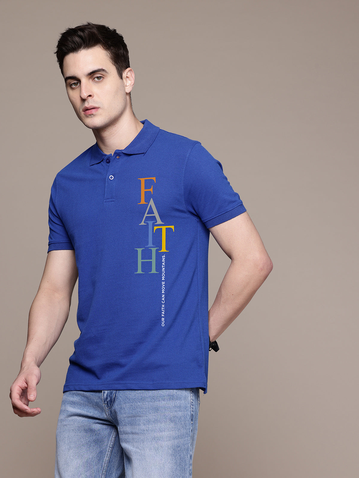 Graphic Polo Faith Print T-Shirt