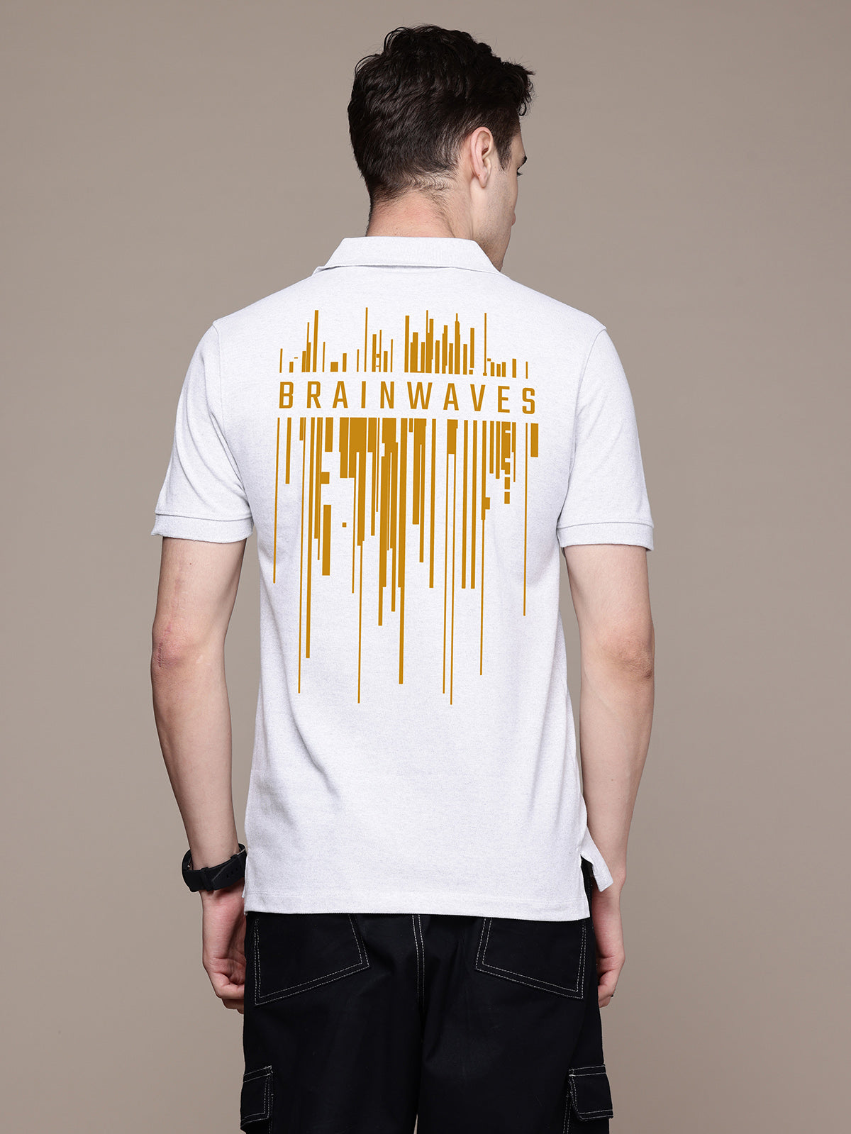 Graphic Polo Brainwaves Print T-Shirt