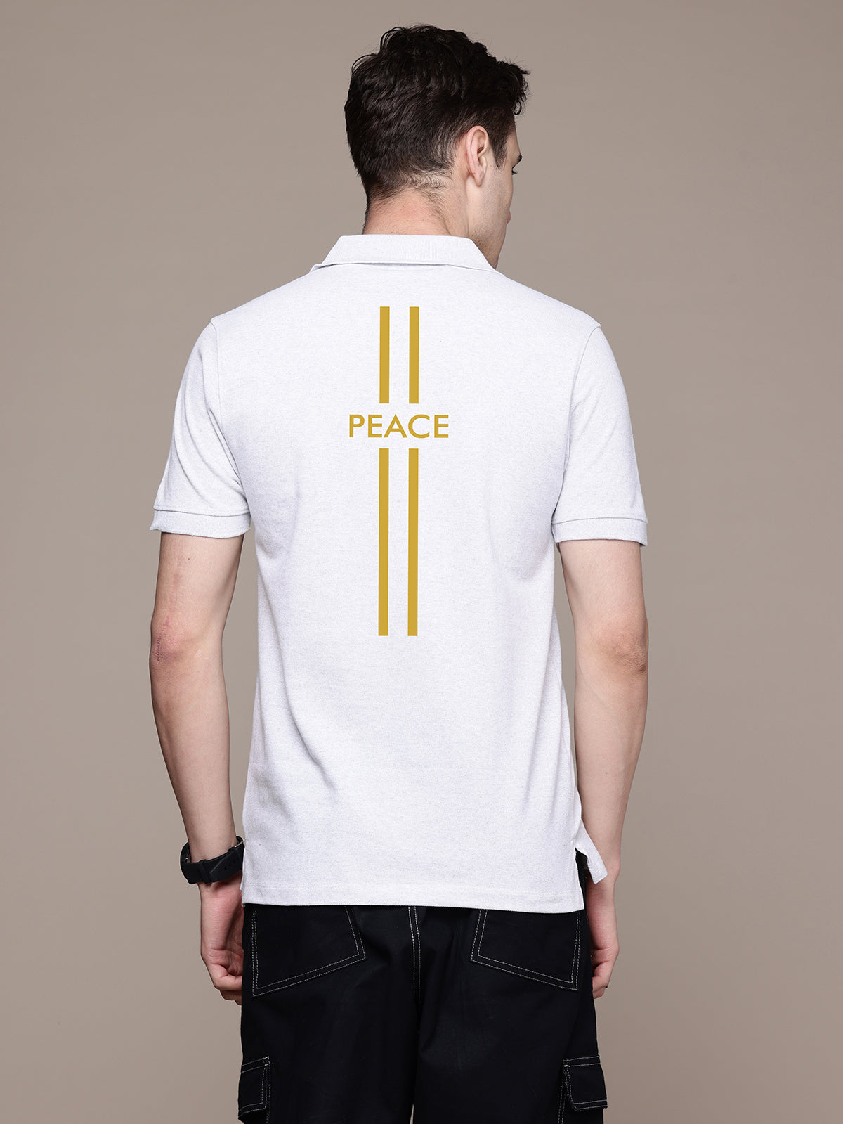 Graphic Polo Peace Print T-Shirt
