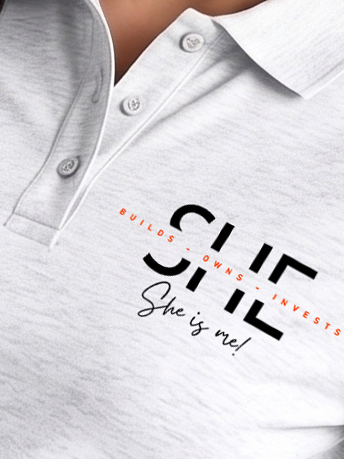 Womens Graphic Polo T-Shirt She